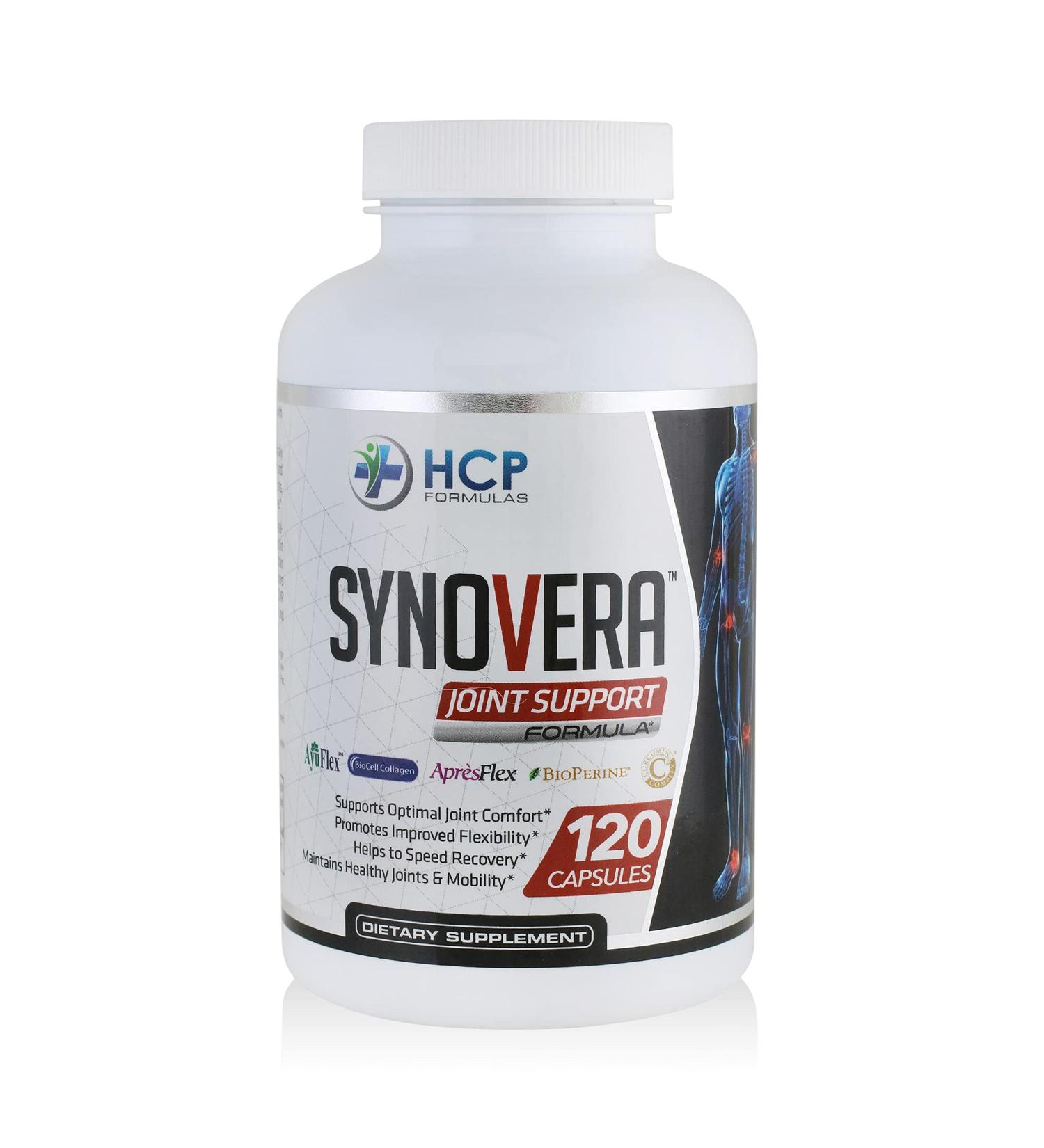 HCP Formulas Synovera Joint Support Complex with Turmeric Extract & Collagen - 120 Caps - Buy Online on GoSupps.com
