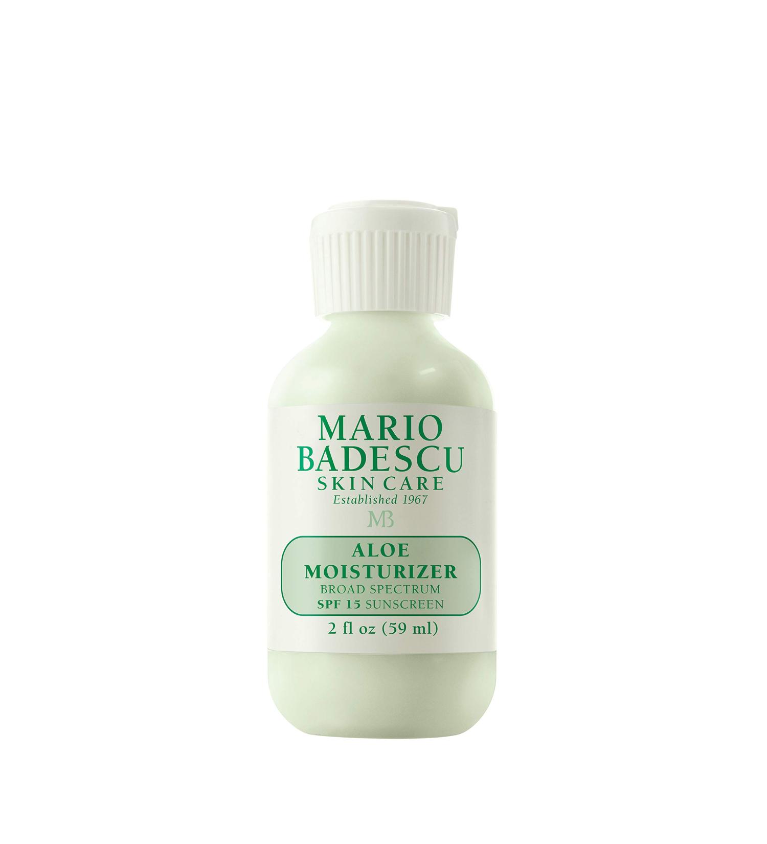 Mario Badescu Aloe Face Moisturizer with SPF 15 - Lightweight Oil-Free Day Cream - 2 Fl Oz - Buy Online on GoSupps.com