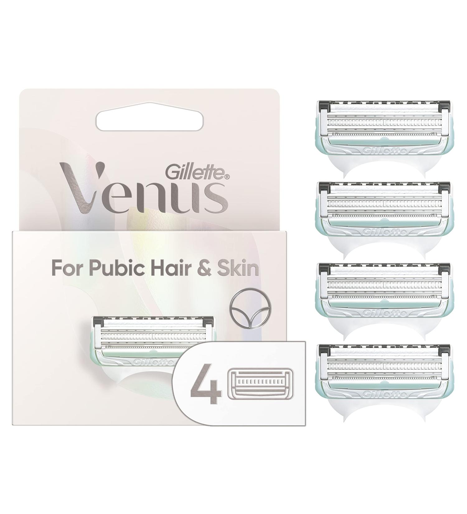 Gillette Venus Intimate Grooming Razor Blade Refills with Bikini Trimmer - 4 Count - Buy Online on GoSupps.com