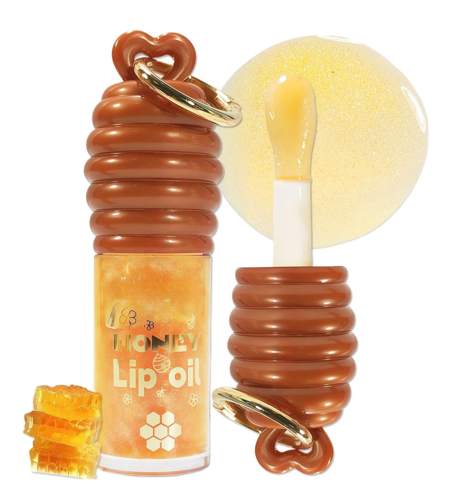 Vienflona Honey Lip Oil No-Sticky Gloss Lip Balm Lip Care Moisturizing Hydrating And Nourishing Lips for Moisturized Shiny Lips(02#) - Buy Online on GoSupps.com