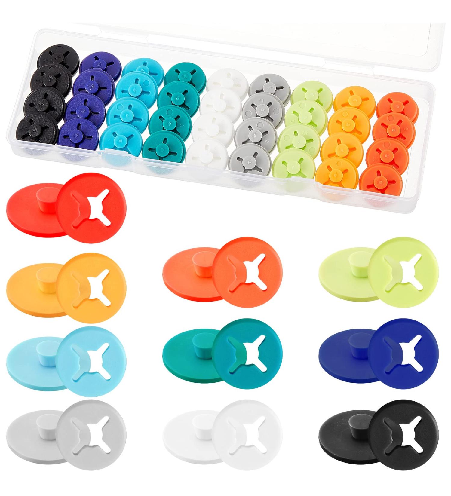 40 Pcs Running Bib Clips - Marathon Number Buckle Fasteners for Runners - Mixed Colors - Buy Online on GoSupps.com