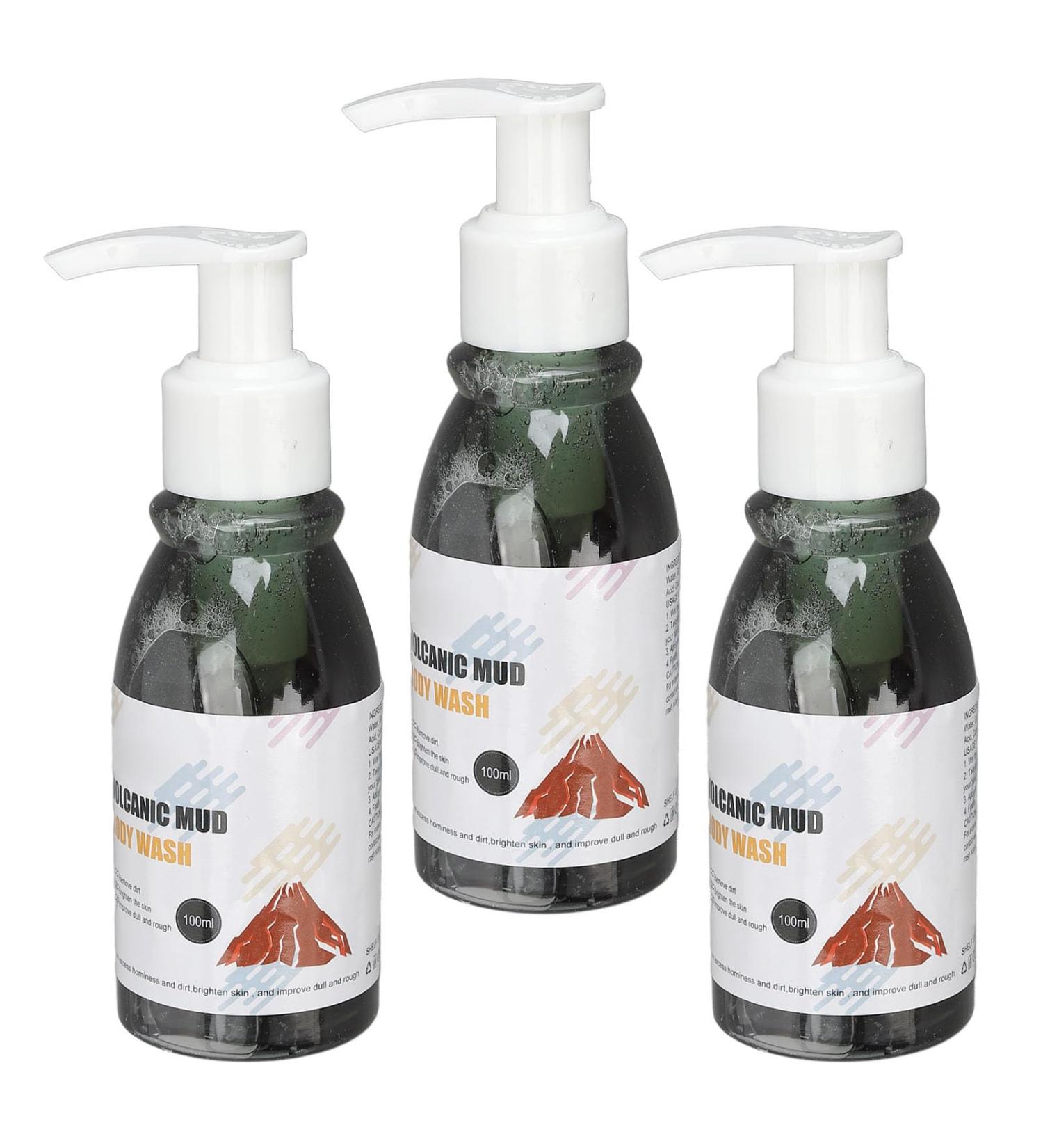 Fyearfly Moisturizing Shower Gel 3 Pieces 100ml Volcanic Mucus Body Wash Gel Skin Lightening Moisturizing Itching Relieving OilRegulating Volcanic Mud - Buy Online on GoSupps.com