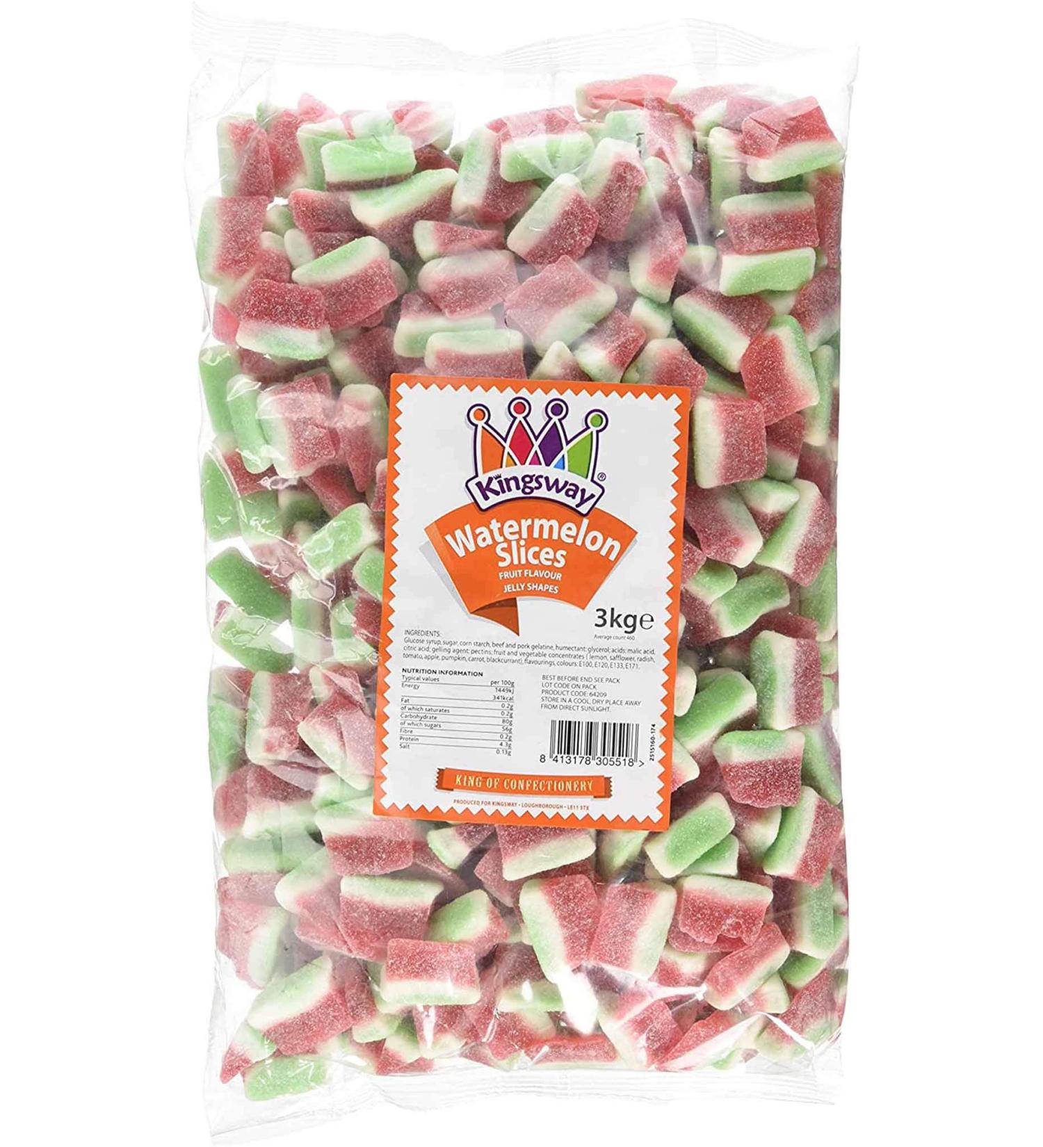 Kingsway Traditional Retro Sweets Watermelon Slices - Wedding / Party Bag 3kg - Buy Online on GoSupps.com