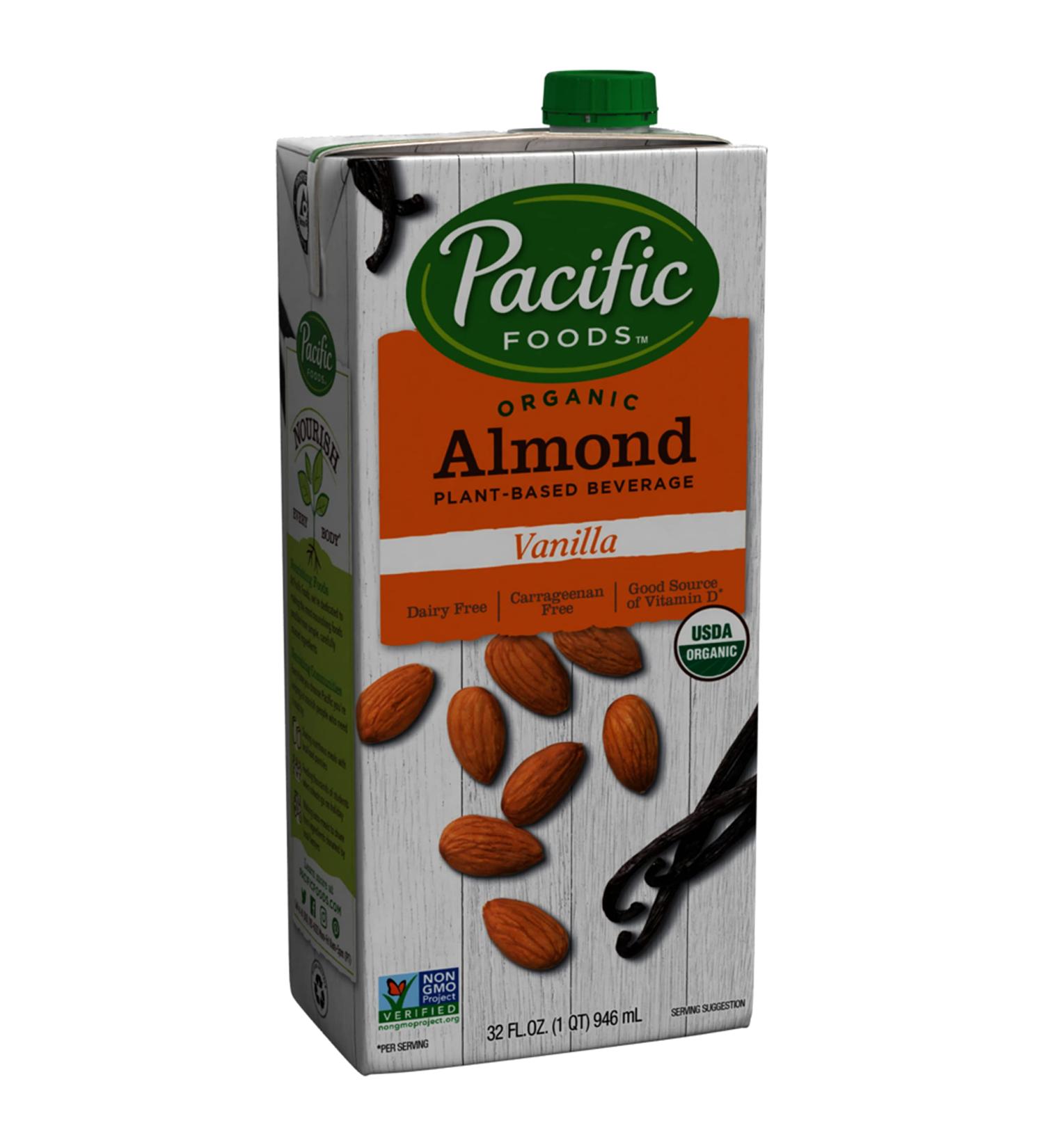 Pacific Foods Organic Almond Vanilla Plant-Based Beverage 32oz - 1 Pack - Buy Online on GoSupps.com
