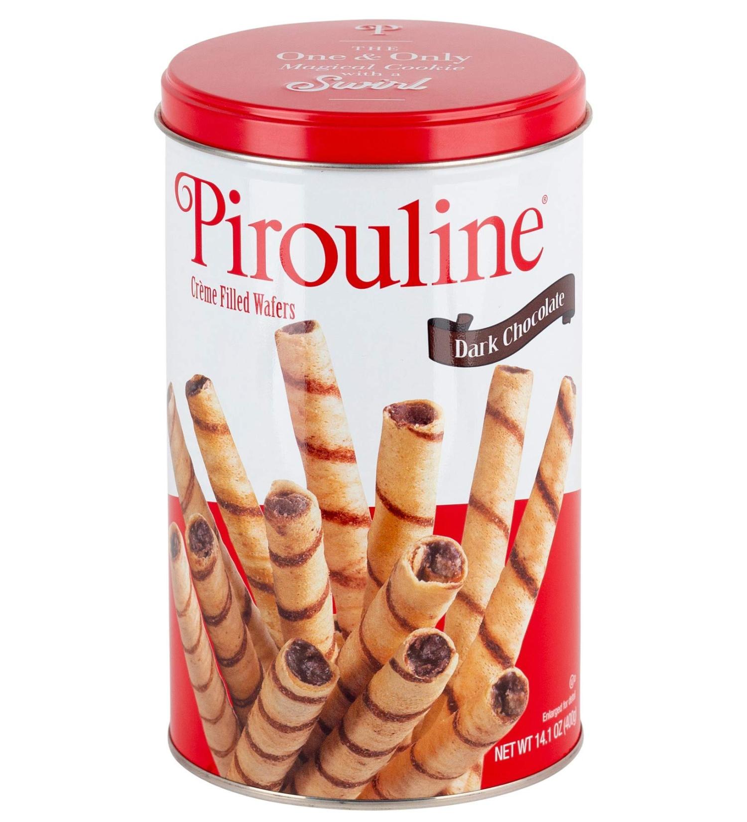 Pirouline Dark Chocolate Rolled Wafers - Gourmet 14 oz | Artisan Snacks - Buy Online on GoSupps.com
