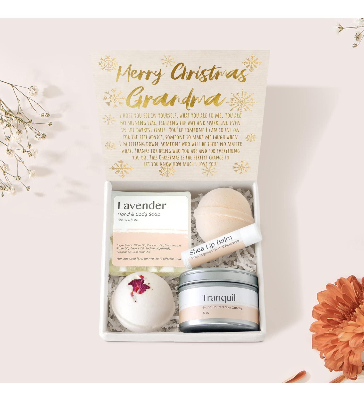Dear Ava Spa Gifts for Women | Organic Self Care Luxury Anti-Stress Bath & Body Kit - Perfect Christmas Gift for Grandma - Buy Online on GoSupps.com