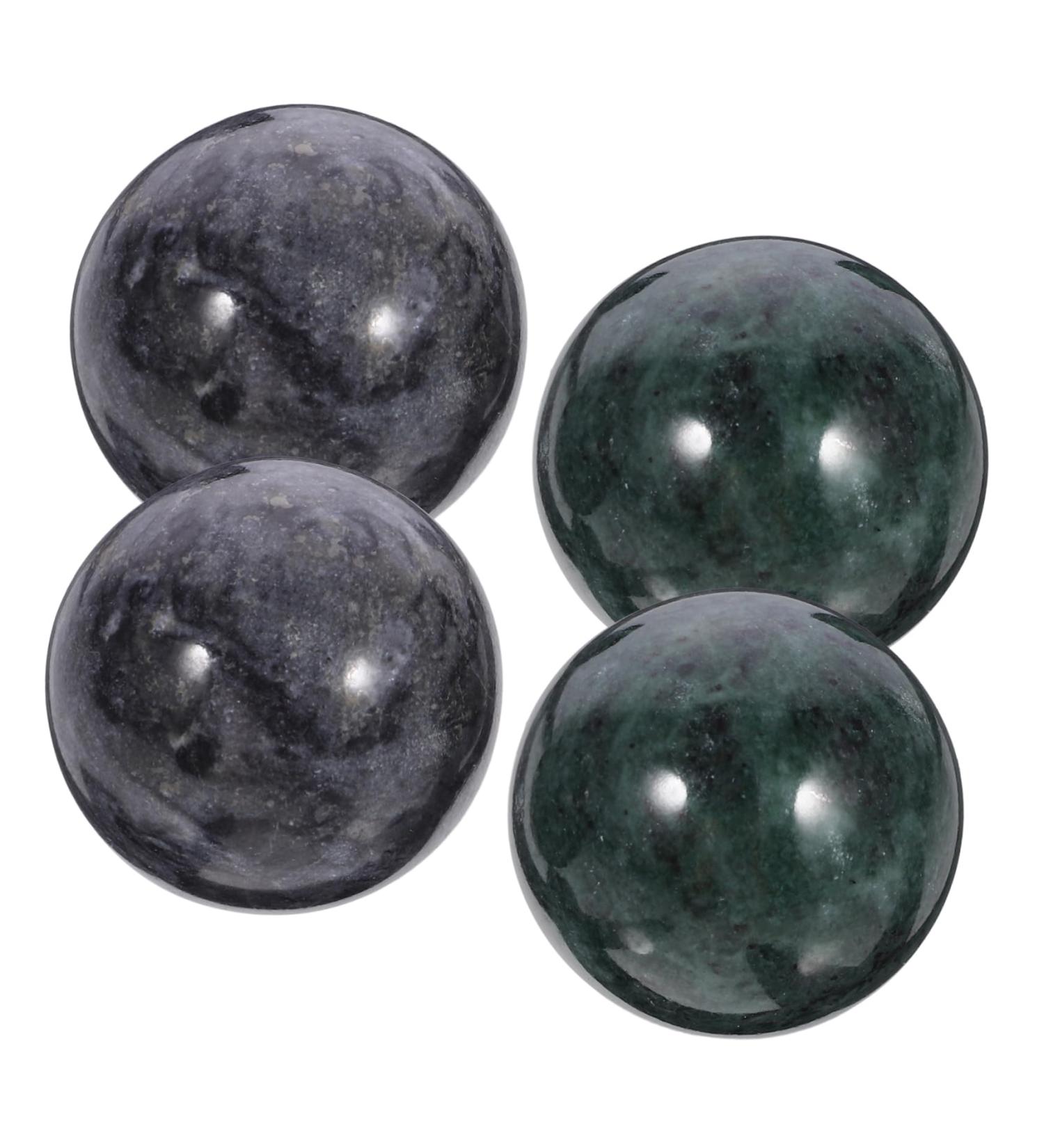 Frcolor Gemstone Massage Balls - Chinese Health Therapy & Stress Relief for Hands | Improve Wellbeing with Fu Marble Design - Buy Online on GoSupps.com