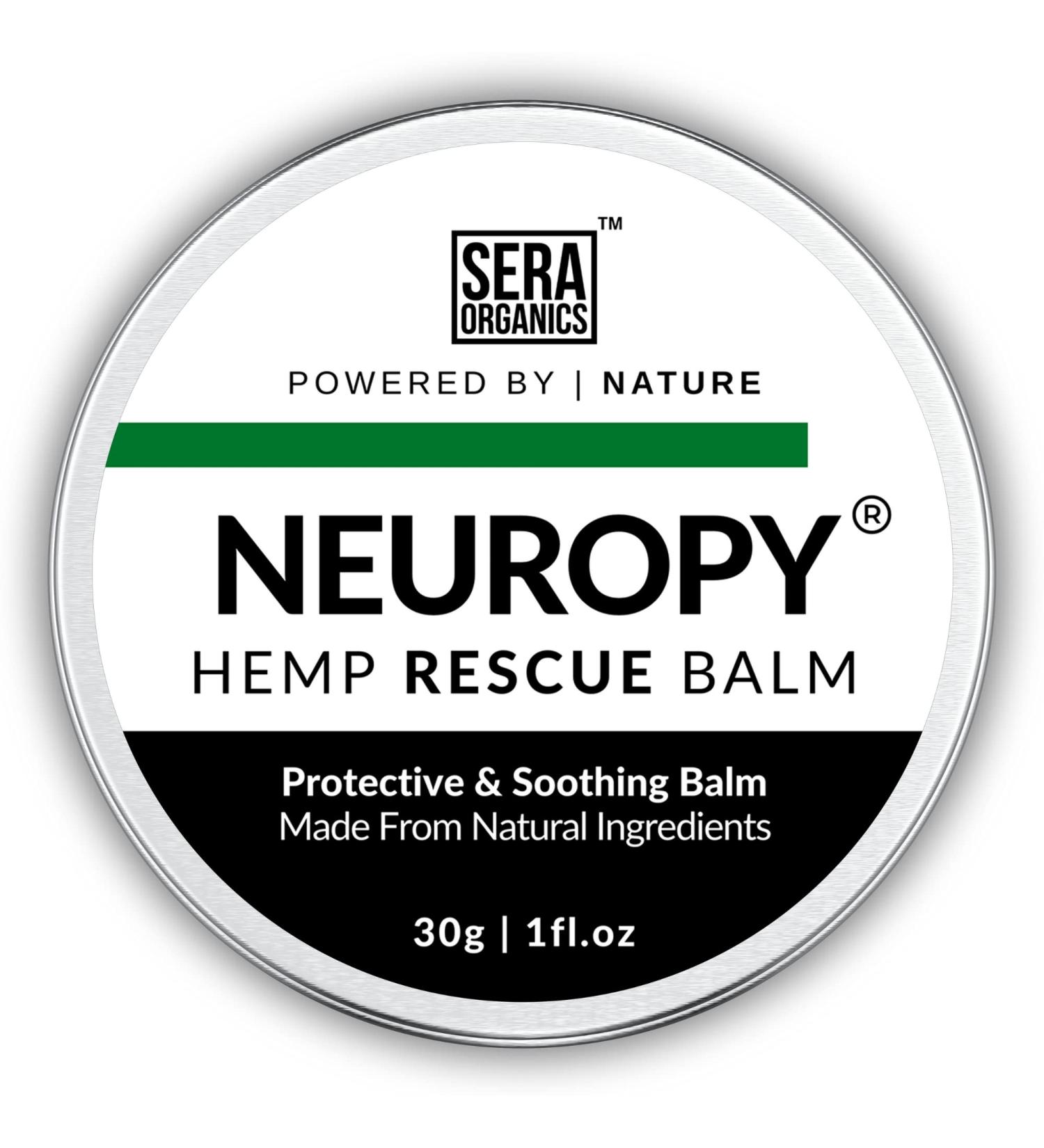 Neuropathy Relief Cream | Natural Formula with Hemp Oil, Turmeric, Ginger | Foot, Hands, Legs, Toes, Muscle & Joint Discomfort Relief | 30ml Balm - Buy Online on GoSupps.com