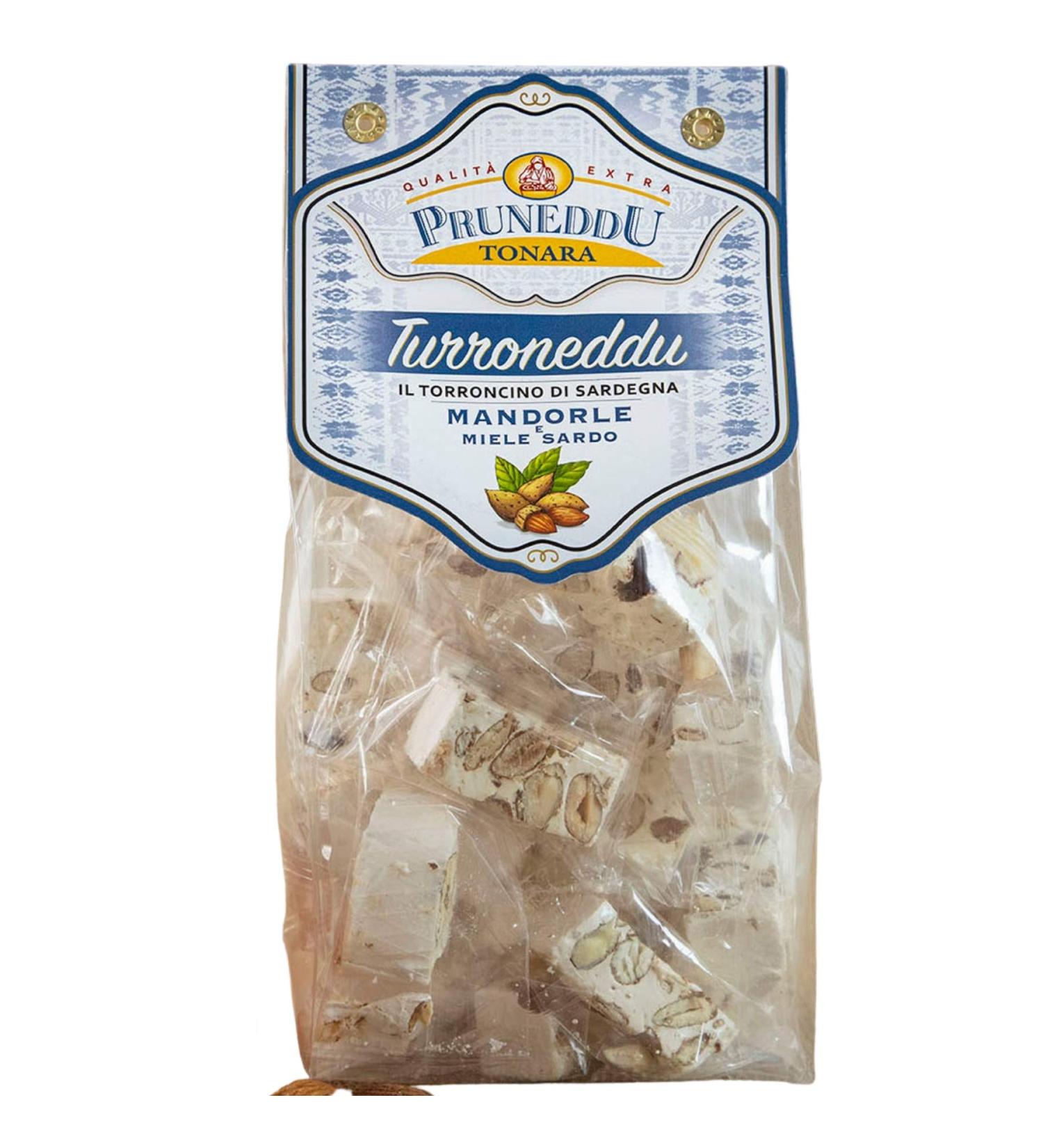 Buy Torroncini with Almonds & Honey - 200g White Nougat from Sardinia | Authentic Torrone by Pruneddu Torronificio Artigianale - Buy Online on GoSupps.com