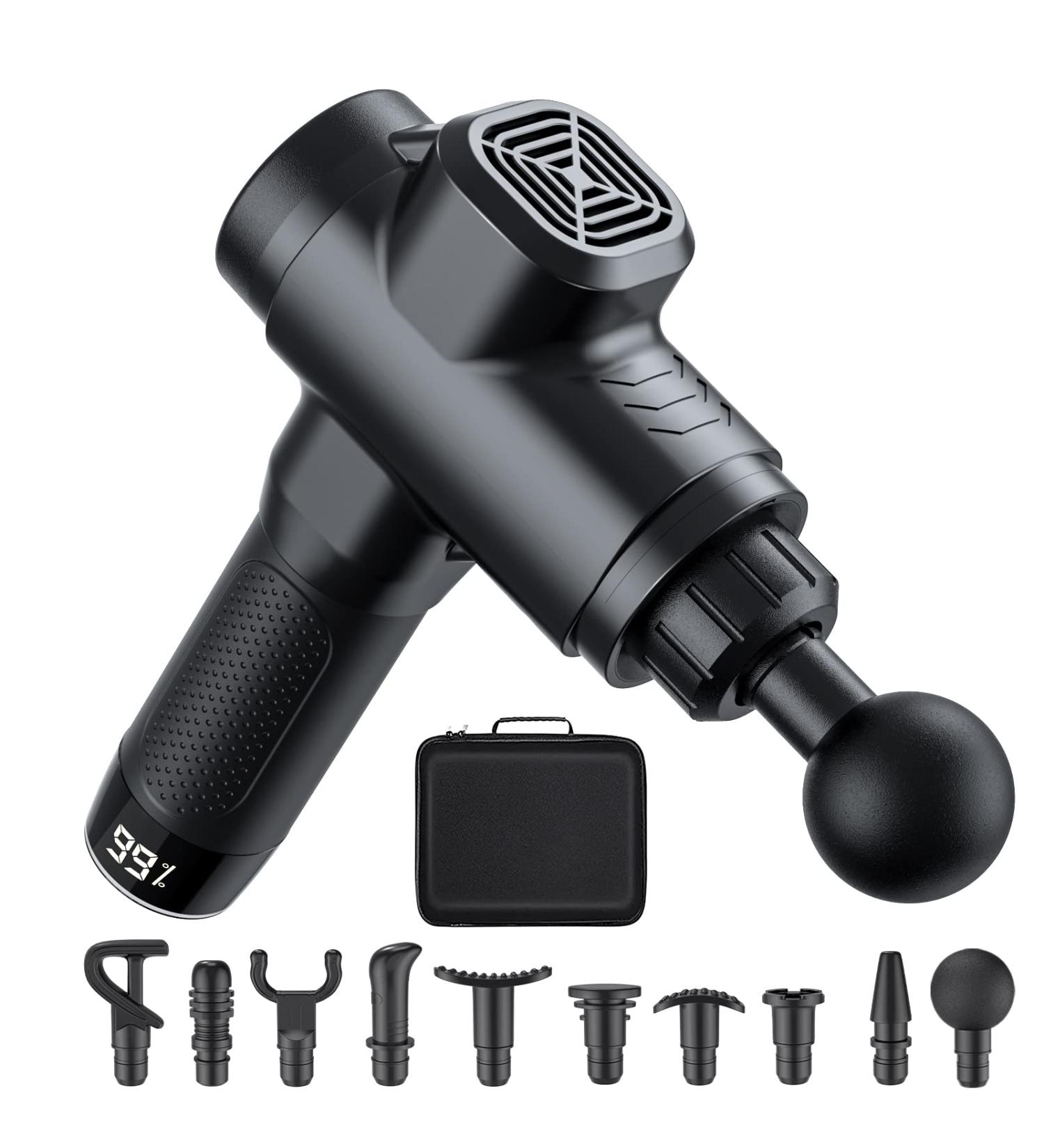 ORIbox Massage Gun - Deep Tissue Percussion Muscle Massager for Athletes | Handheld Massage Gun (Black) - Buy Online on GoSupps.com