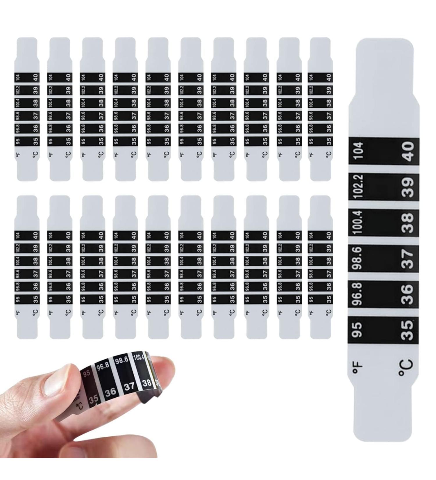 20-Piece Reusable Forehead Thermometer Stickers for Children | Fever Strips & Ear Thermometer Stickers | Home & Travel Use - Buy Online on GoSupps.com