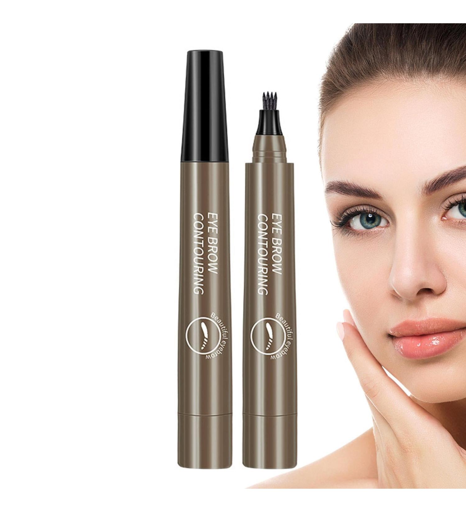 Eyebrow Microblading | Waterproof 4 Fork Tip Eyebrow Pencil | Liquid Brow Long-Lasting Brow Microblading Pencil Eyebrow Makeup Pochy Beige - Buy Online on GoSupps.com