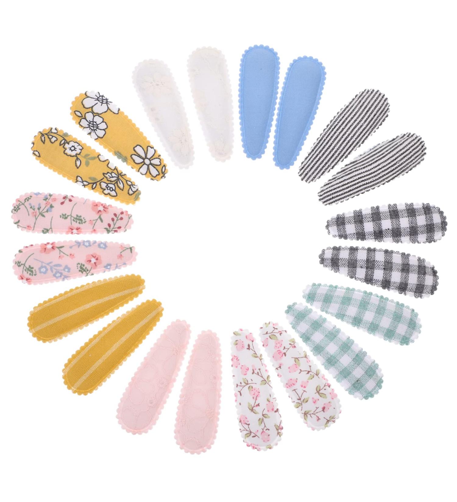 TOYANDONA 40 Pairs Fabric Bang Side Clip Hair Accessories Hair Clips for Bangs Hair Clips Girl Hair Clips Floral Hair Clip Hair Barrettes Hair Clips Child Drop Shape Button - Buy Online on GoSupps.com