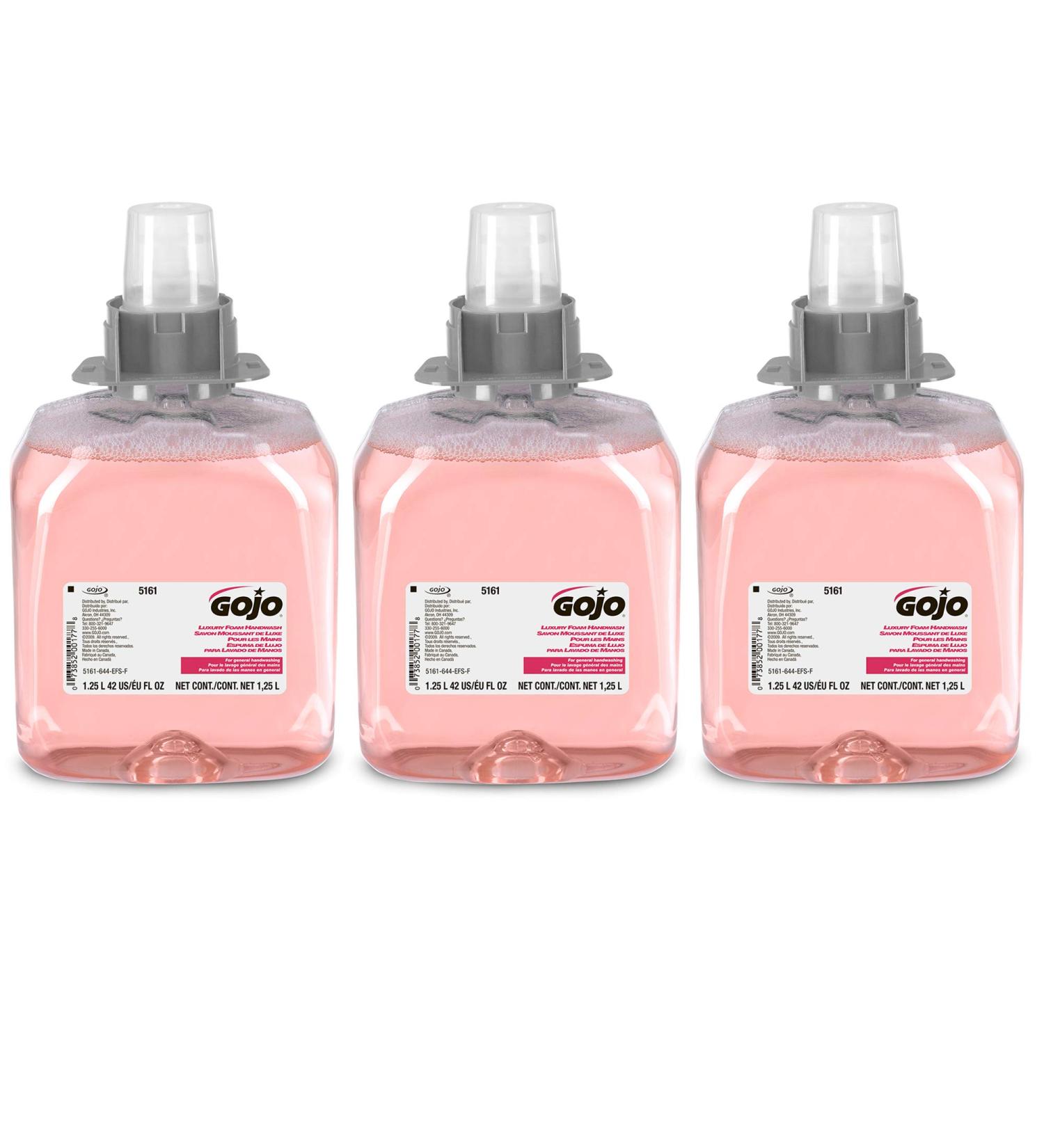 GOJO FMX-12 Luxury Foam Handwash Cranberry Scent EcoLogo Certified 1250 mL Soap Refill - Pack of 3 - Buy Online on GoSupps.com