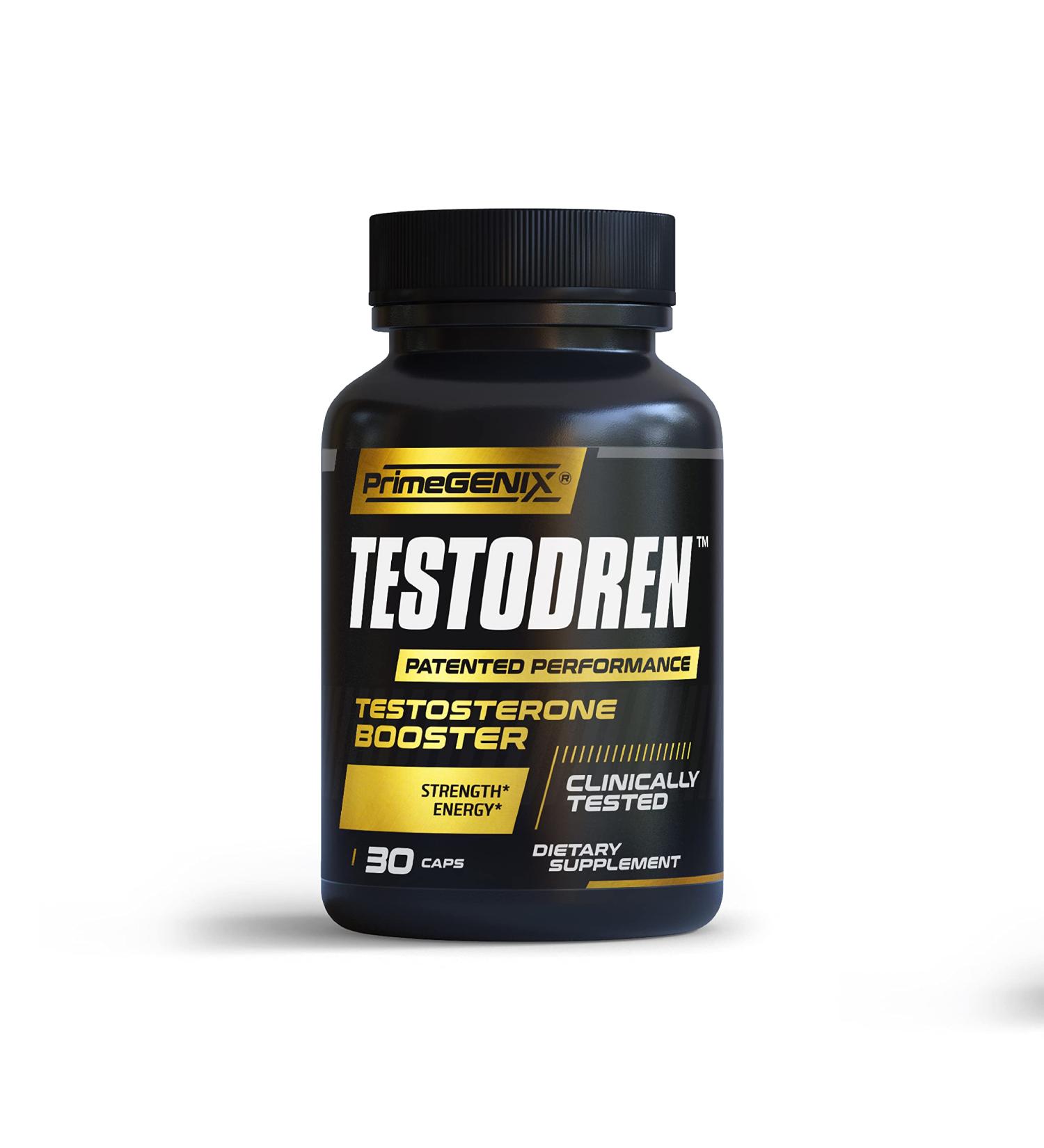 Testodren Advanced Testosterone Booster for Men - Natural Energy Stamina & Strength Supplement | Lean Muscle Builder & Sports Nutrition - Buy Online on GoSupps.com