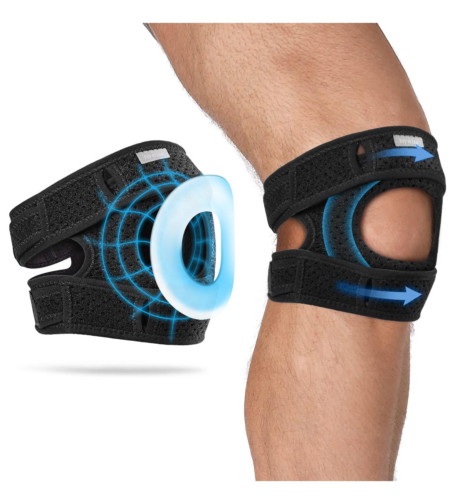 Fit Geno 1-Pack Patella Knee Brace for Knee Pain Knee Compression Sleeve Knee Brace for Arthritis Pain and Support Essential Workout Knee Guard Knee Pads for Women and Men Small (For Upper Knee 12-22 Inch) - Buy Online on GoSupps.com