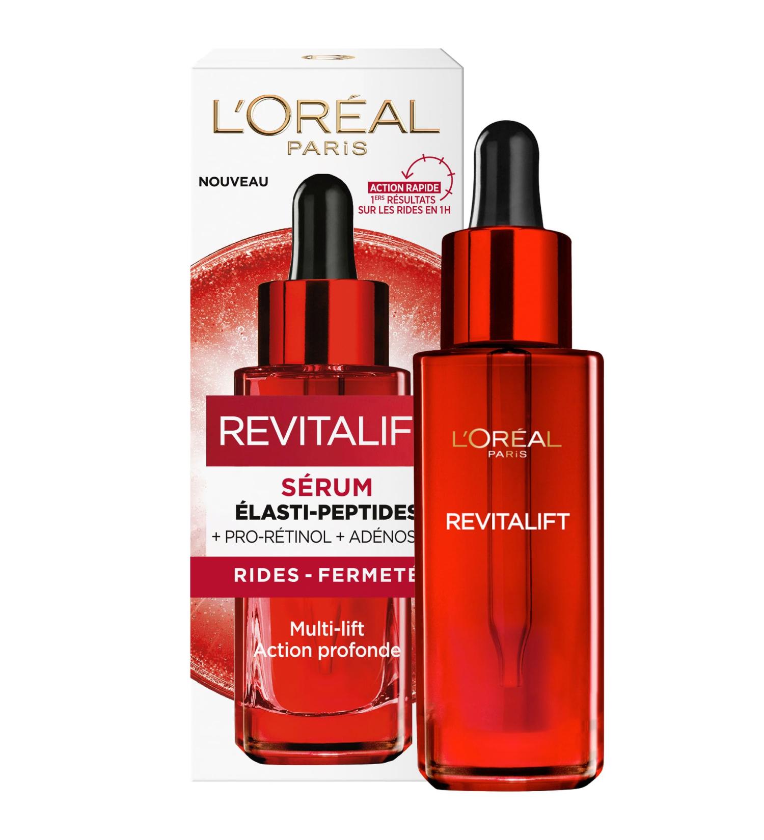 L Or al Paris - Fast-Acting Anti-Aging Face Serum - Anti-Wrinkle Extra-Firming & Toning Treatment - Enriched with Adenosine & Fibrelastyl - All Skin Types - Revitalift - 30 mL - Buy Online on GoSupps.com