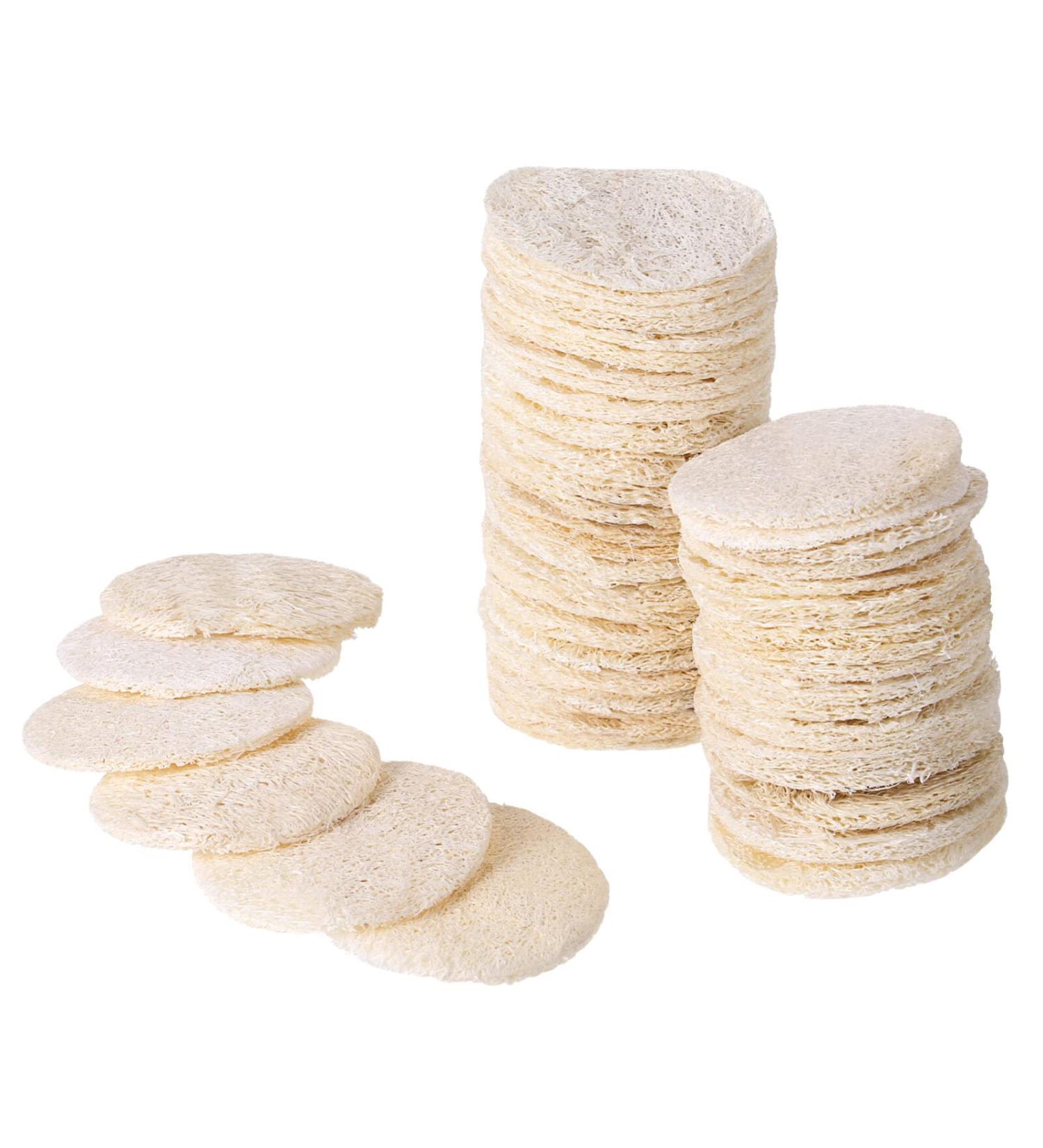 Buy Uonlytech 50pcs Loofah Face Pads - Natural Exfoliating Sponge Makeup Remover & Facial Scrubbers for Men & Women - Reusable & Eco-Friendly - Buy Online on GoSupps.com