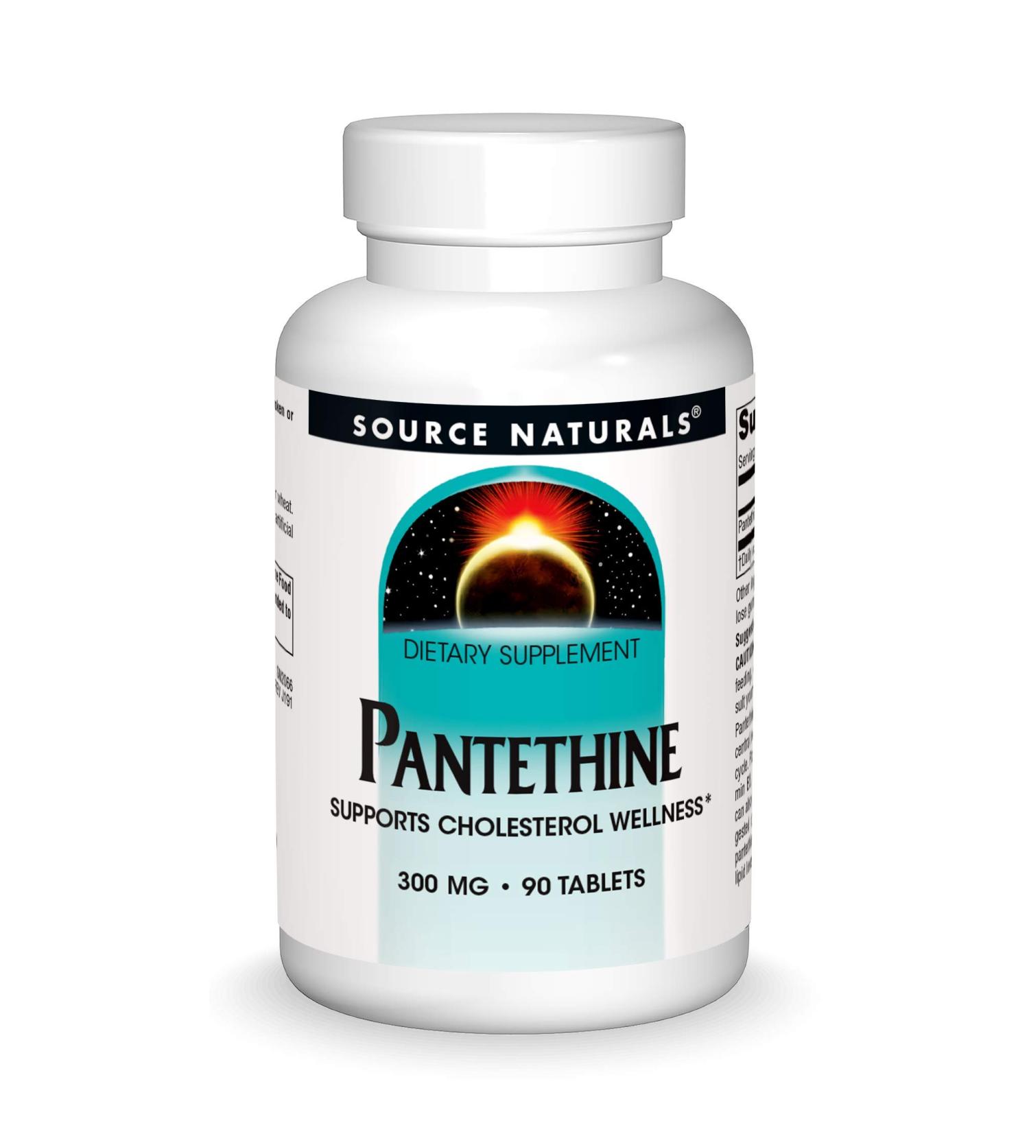 Source Naturals Pantethine 300mg - 90 Tablets | Supports Energy & Metabolism - Buy Online on GoSupps.com