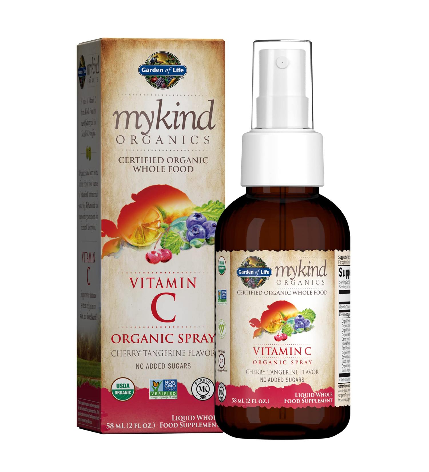 Buy Garden of Life MyKind Organics Vitamin C Spray - Organic Cherry-Tangerine 2 fl oz - Buy Online on GoSupps.com