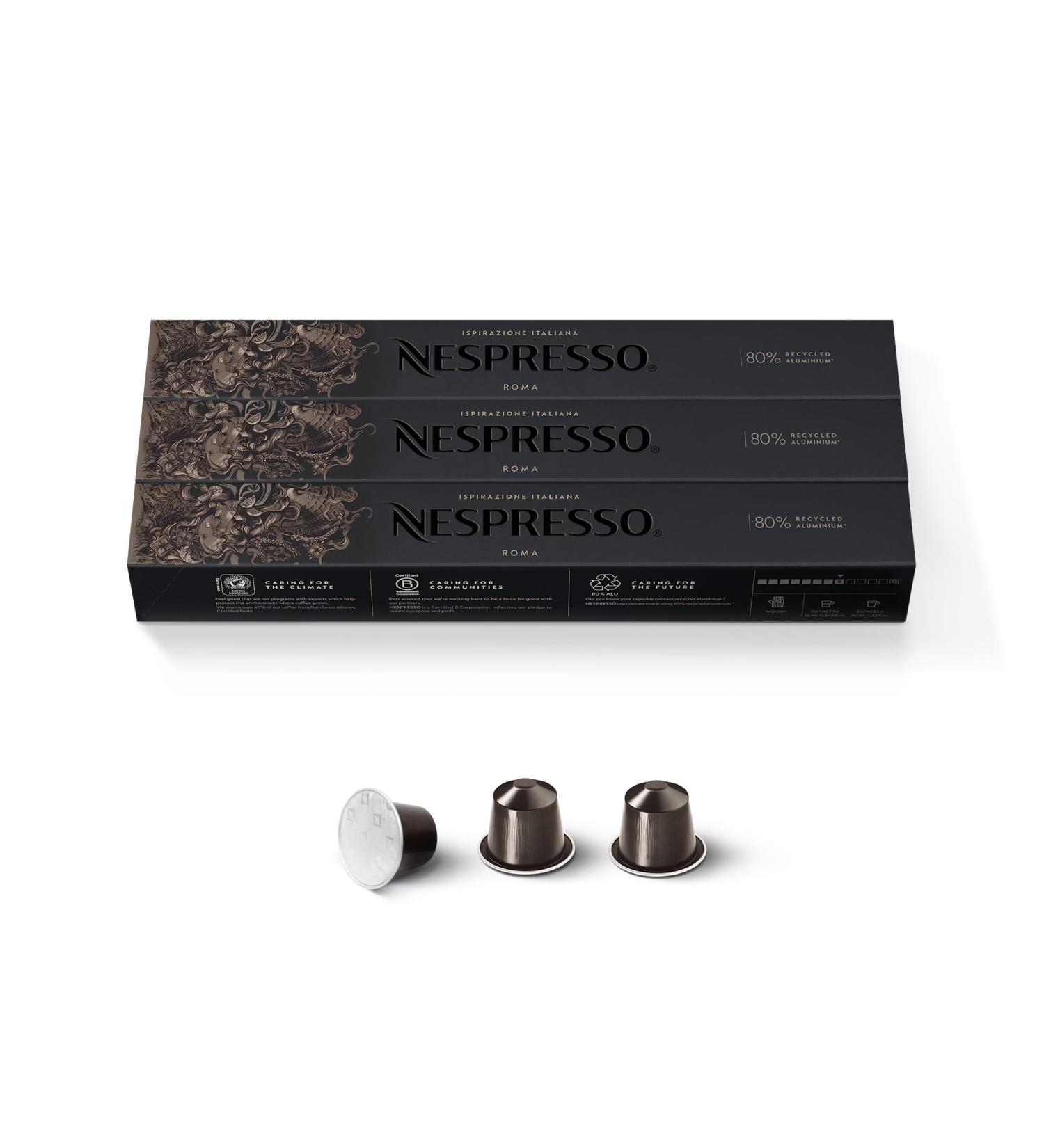 Nespresso Capsules UK - 30x Roma- Original Nestl - Espresso Coffee - Buy Online on GoSupps.com