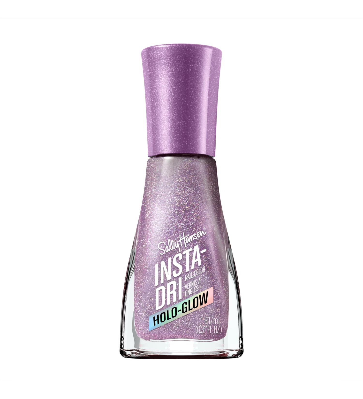 Sally Hansen Insta-Dri Holo-Glow Lustrous Lilac Nail Polish - Quick Dry Long Lasting Metallic Purple | 0.3 Fl Oz - Buy Online on GoSupps.com