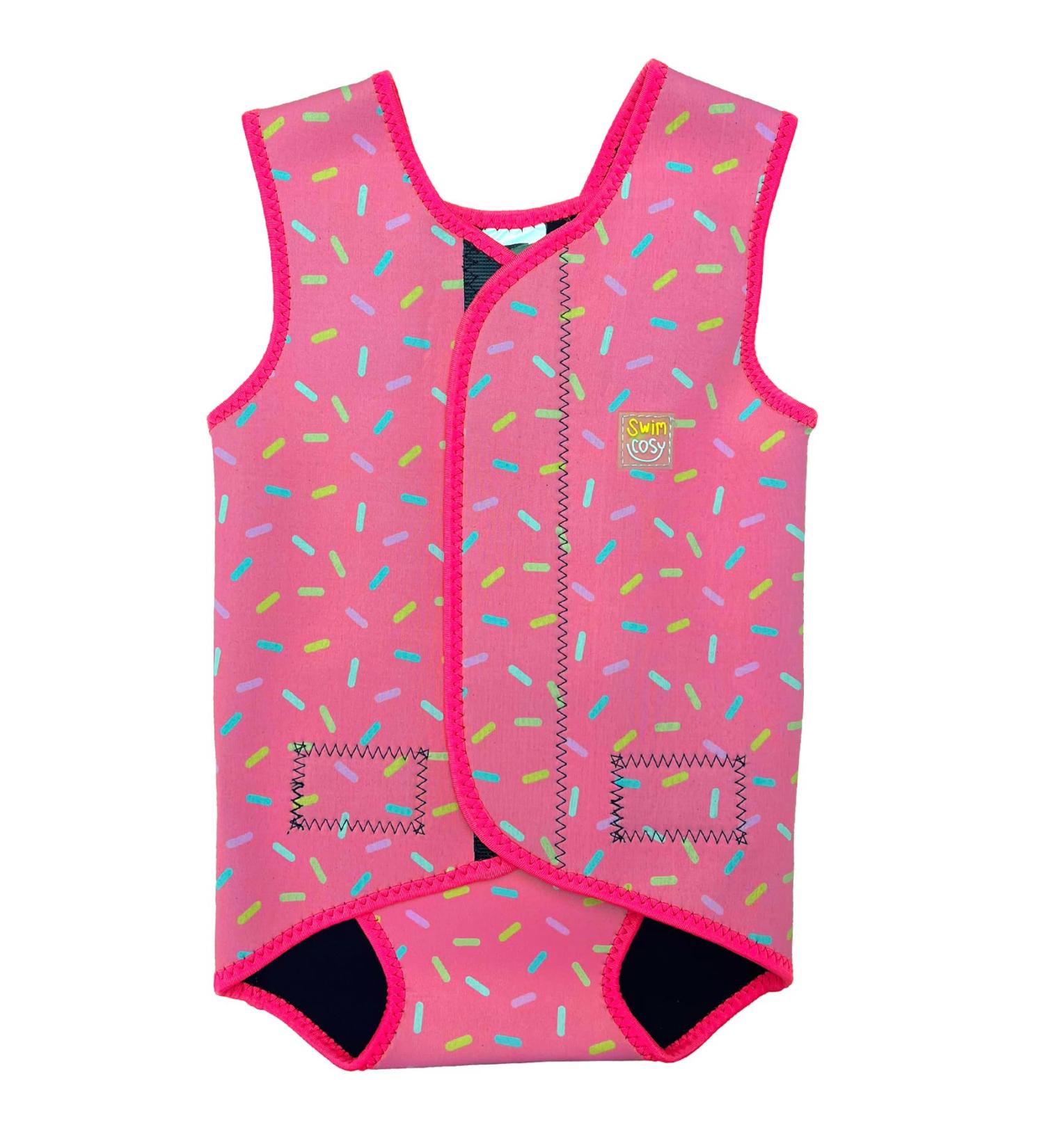 Swim Cosy Baby/Toddler Wetsuit Vest UPF50 - Neoprene Wrap Design for Boys/Girls 0-3 Years - Unicorns Dinosaurs Ducks Pink Sprinkles - MEDIUM 6-18 Months - Buy Online on GoSupps.com