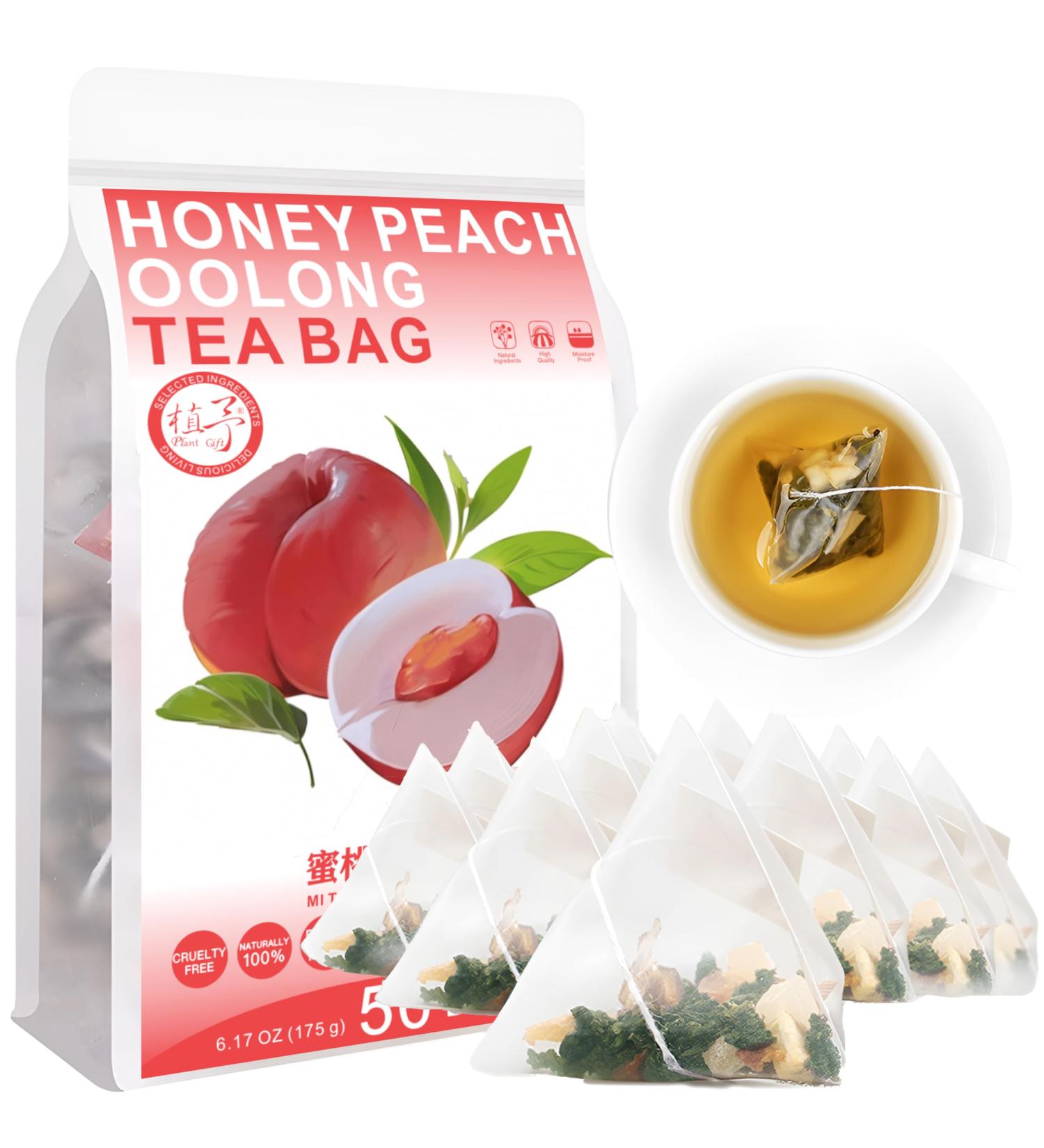 100% Honey Peach Oolong Tea Bag 175g/6.17oz (3.5g*50bags) th naturel en feuilles go t doux ar me floral frais corps de th d caf in sans sucre  - Buy Online on GoSupps.com