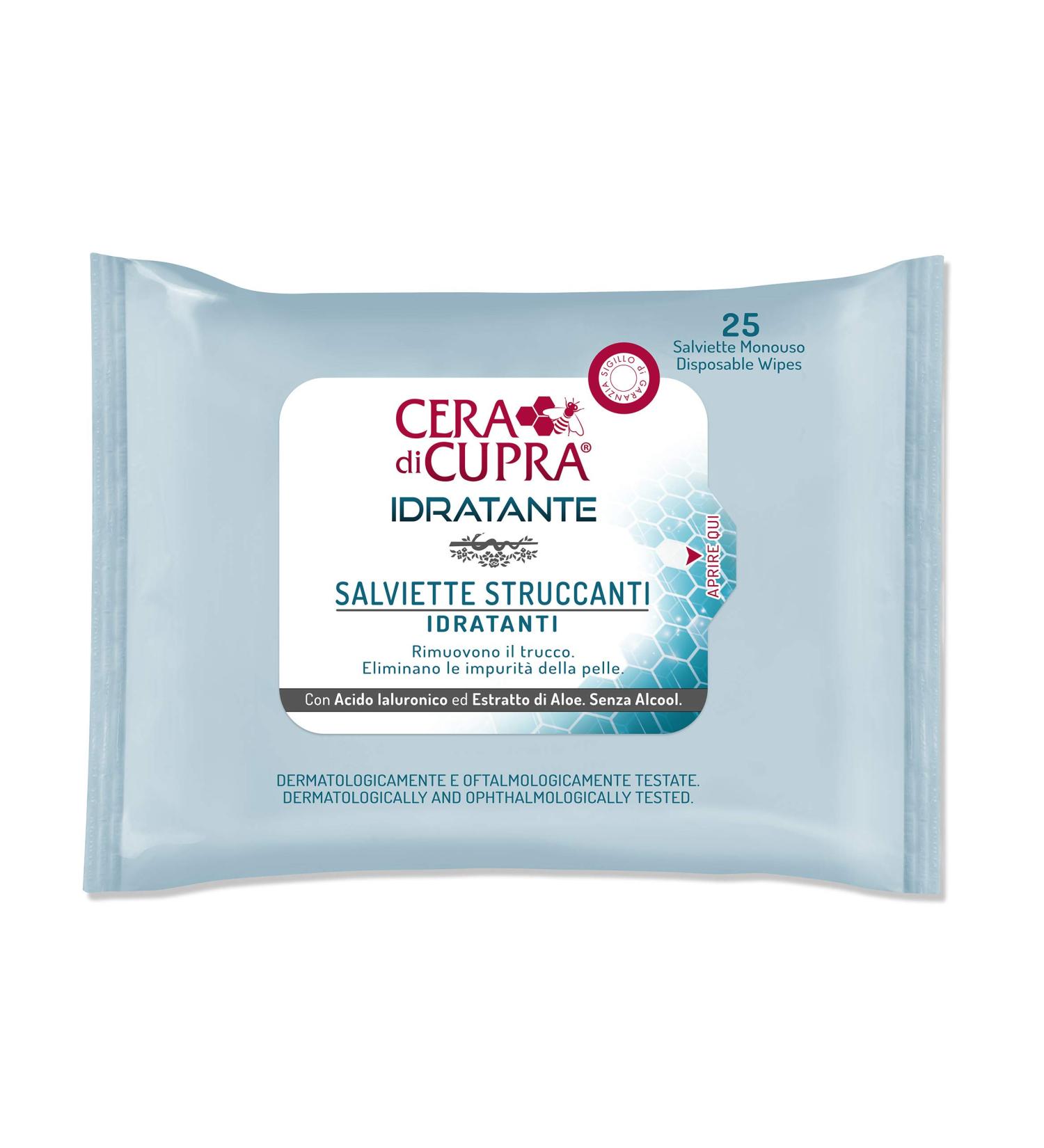 Cera di Cupra Moisturizing Make-Up Remover Wipes 25-Piece