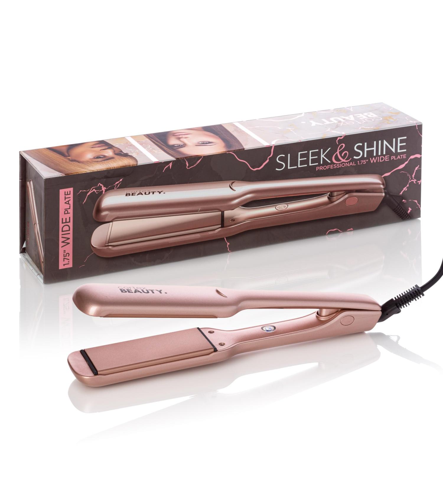 Cortex Beauty Professional Flat Iron | 1.75" Salon Straightener - Rapid Heat Technology for Silky Straight Hair - Rose Gold - Buy Online on GoSupps.com