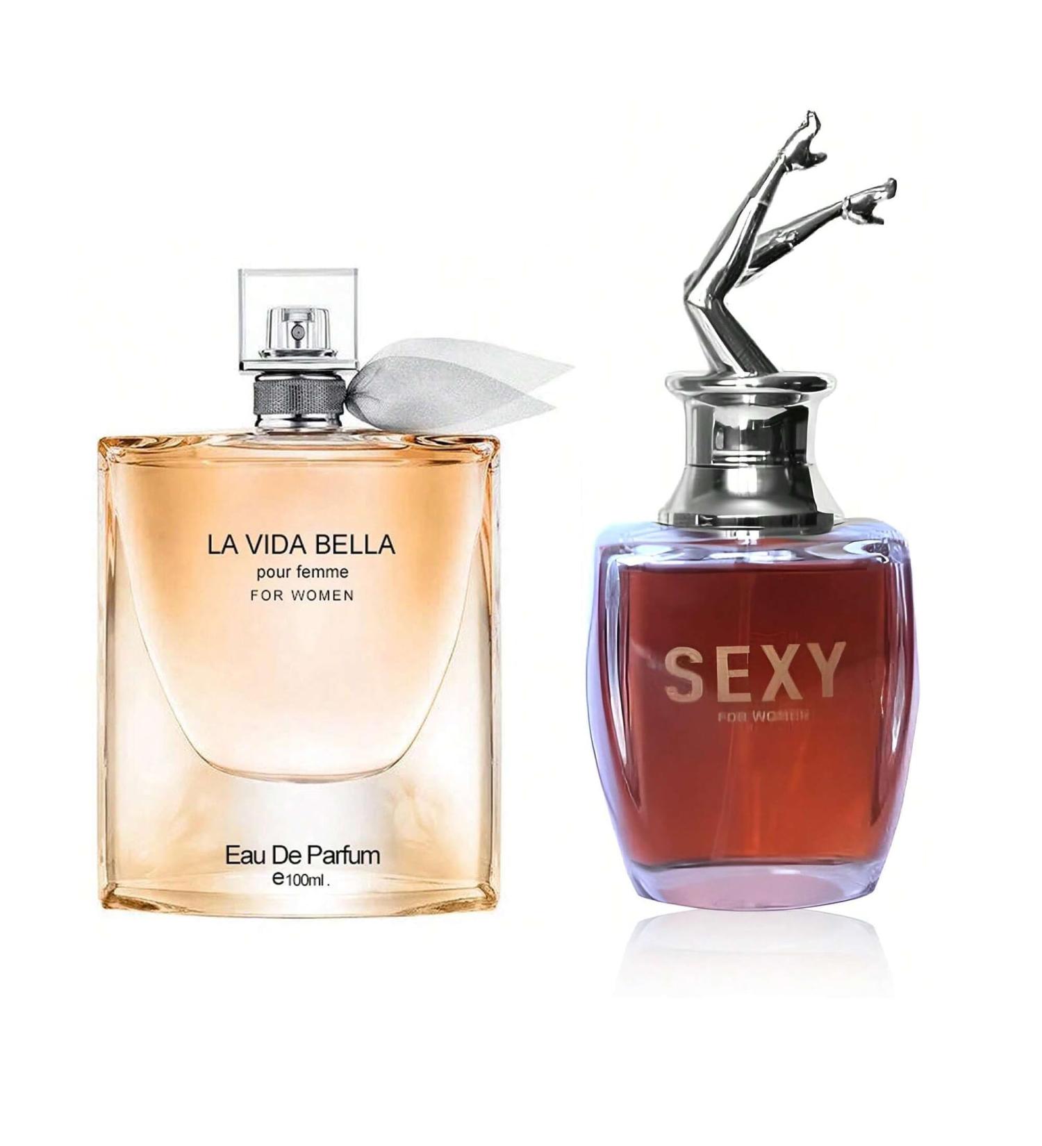 Women's Perfume La Vida Bella& Sexy for Women Combo Set Eau De Parfum Long Lasting Fragrance 3.4 Fl Oz Spray Each for Daily Used la vida bella&Sexy for Women - Buy Online on GoSupps.com