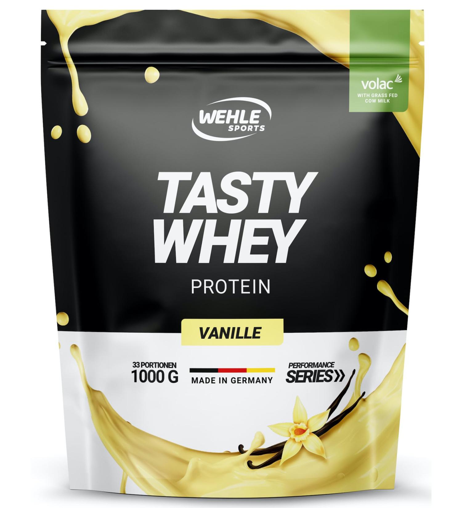 High-Quality Whey Protein Shake 1000g - 22g Protein EAA & BCAA - Wehle Sports Vanilla - Buy Online on GoSupps.com