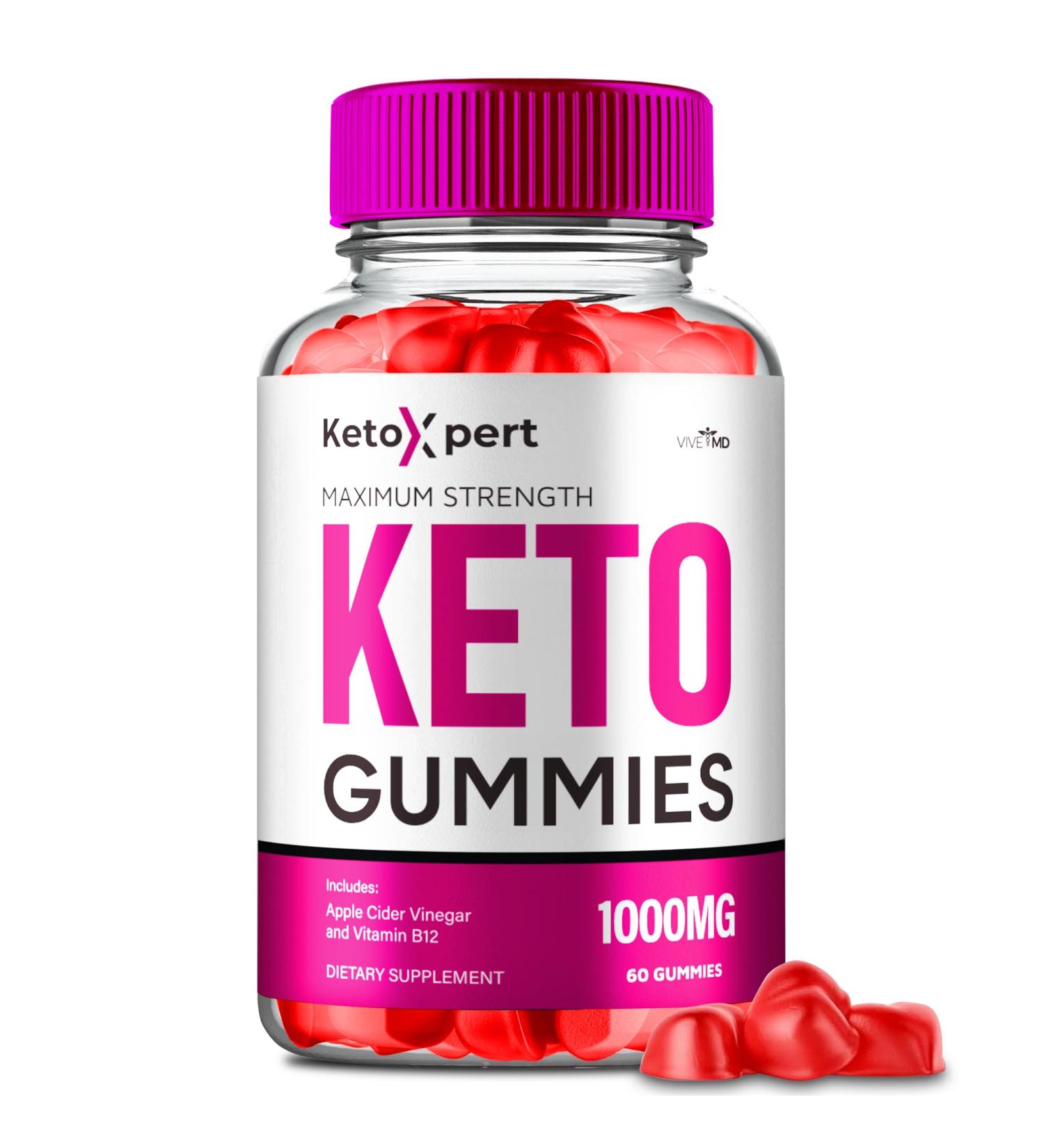 KetoXpert ACV Gummies - Maximum Strength Keto + Apple Cider Vinegar with B12 & Pomegranate | 60 Gummies - Best Reviews & International Shipping - Buy Online on GoSupps.com