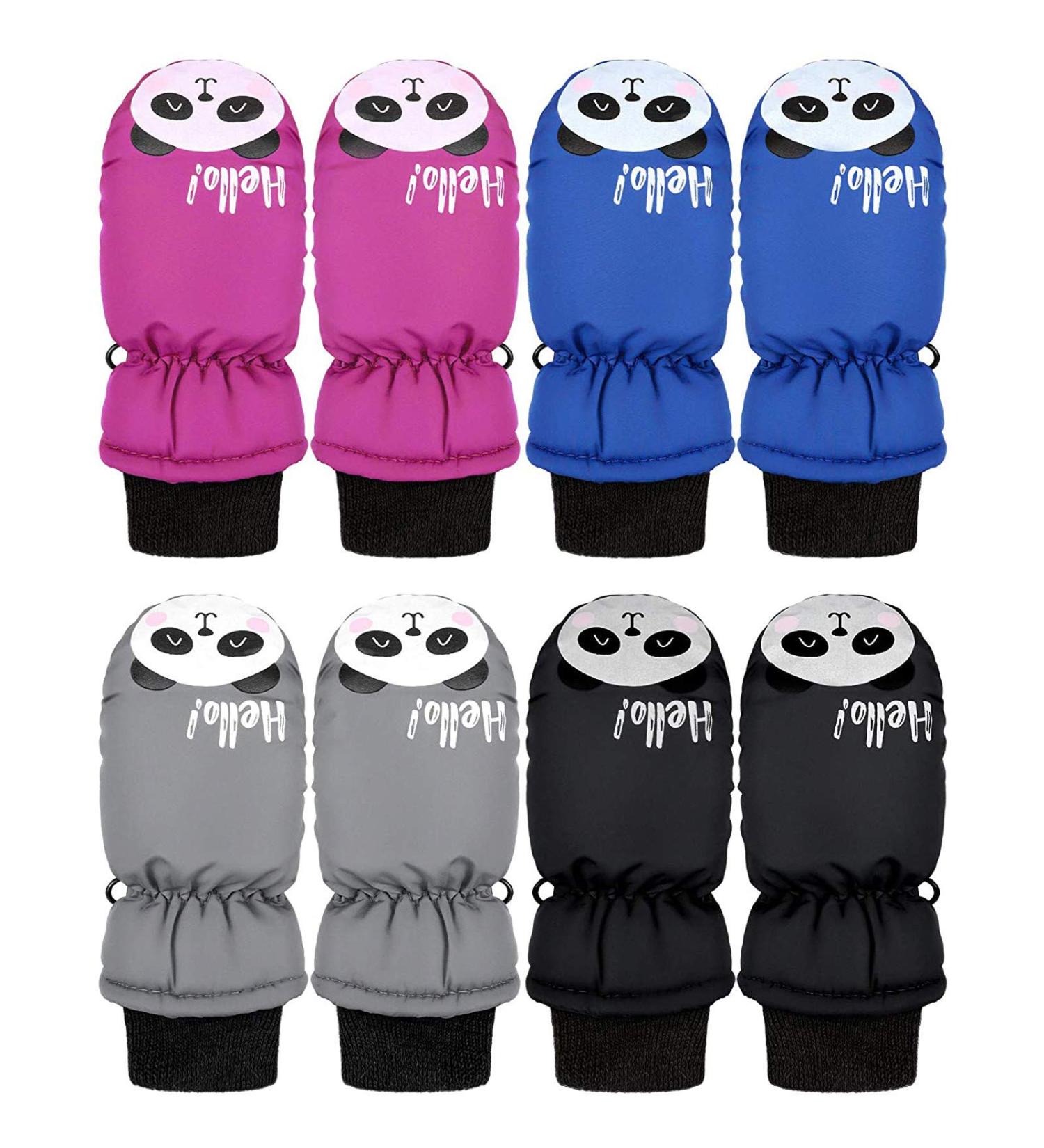 Kids Winter Camouflage Ski Gloves - Waterproof & Windproof Mittens for Outdoor Sports - Set of 4 - Buy Online on GoSupps.com