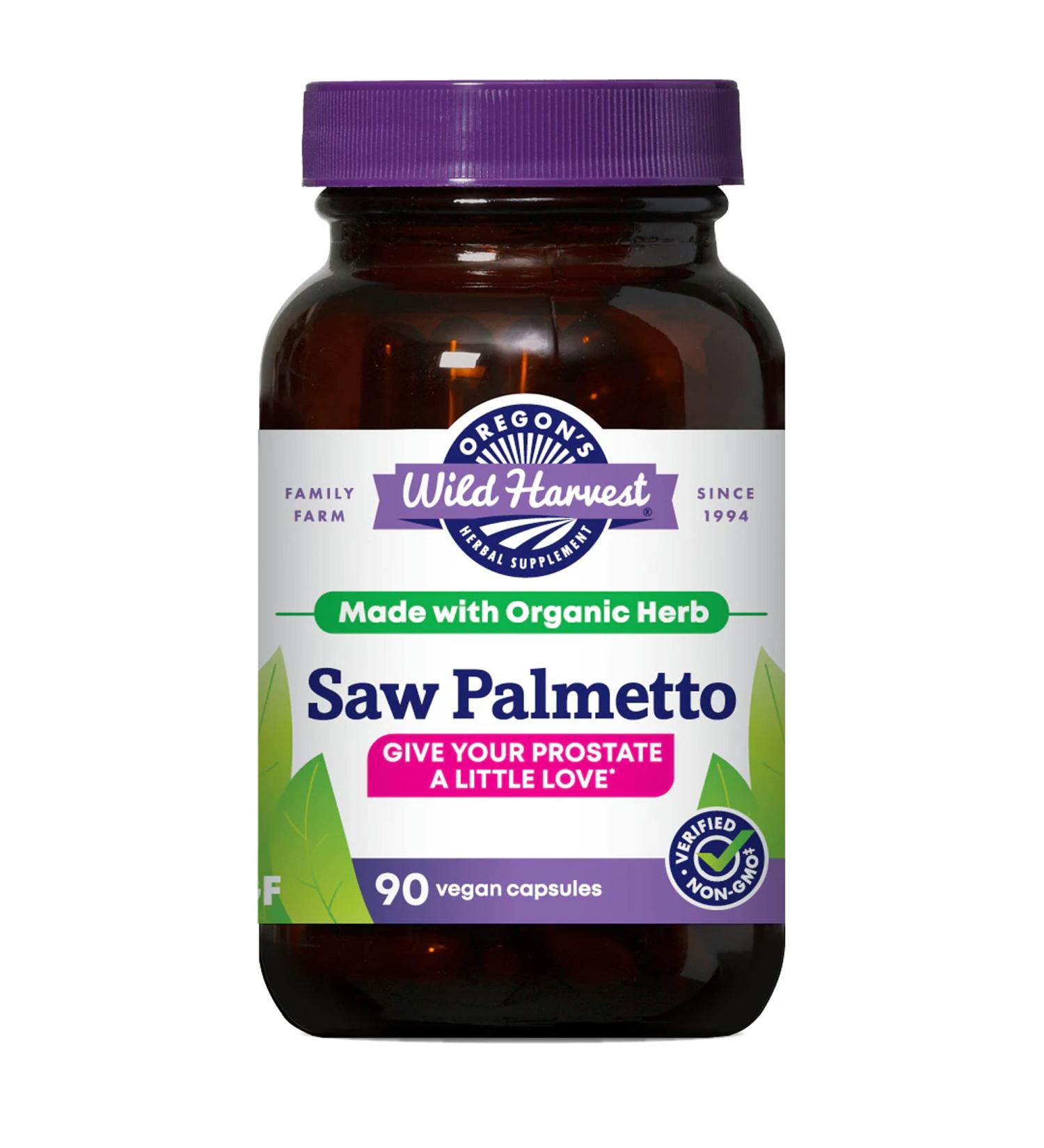 Organic Saw Palmetto Capsules by Oregon's Wild Harvest | Non-GMO | 1170mg | 90 Count - Buy Online on GoSupps.com