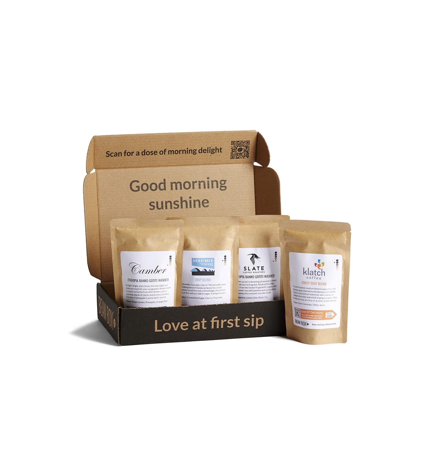 Bean Box Gourmet Coffee Sampler - Specialty Gift Basket for Men and Women - Buy Online on GoSupps.com