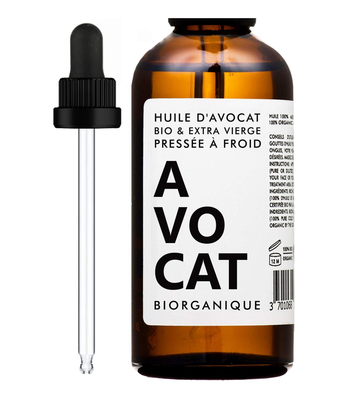 Buy Organic Avocado Oil for Skin & Hair - 100ml - 100% Pure Natural & Cold Pressed - Eco-Friendly Amber Glass Bottle - Buy Online on GoSupps.com