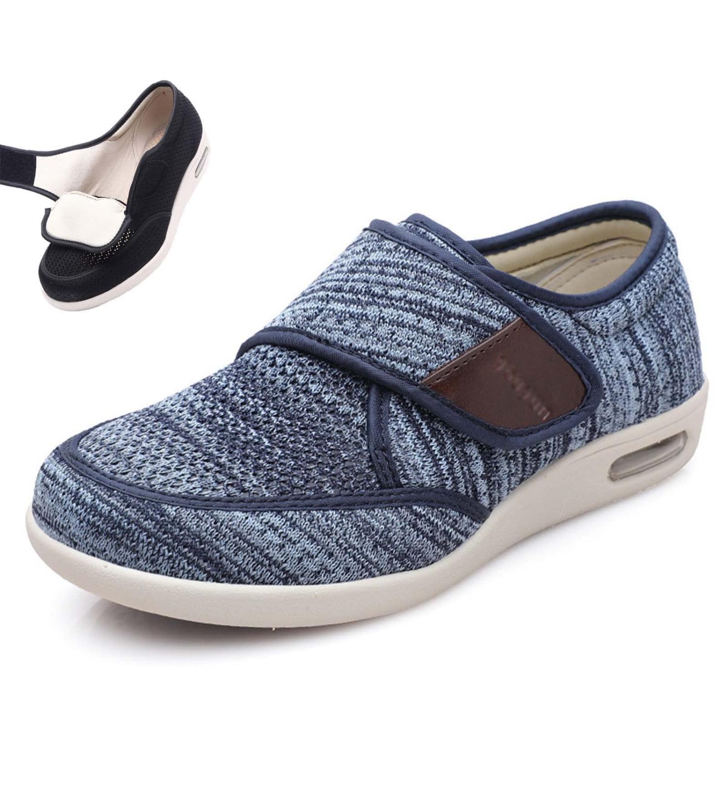 Men's Wide Diabetic Shoes with Removable Memory Foam Insoles - Light Blue, Size 11.5/12.5 - Buy Online on GoSupps.com