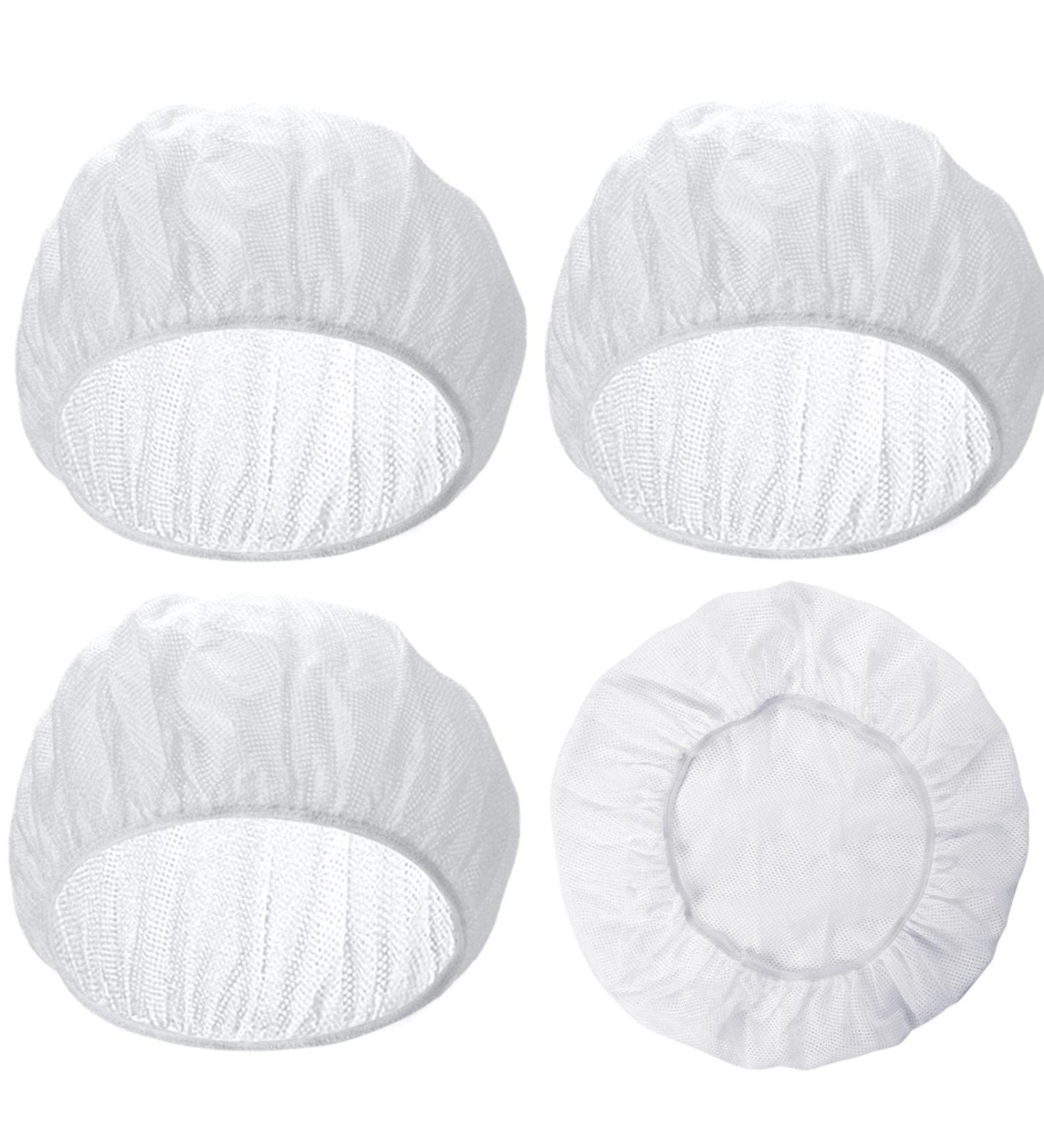 4 Pcs White Mesh Sleep Bonnet Hair Nets for Women - Night Sleep Cap Hat - Buy Online on GoSupps.com