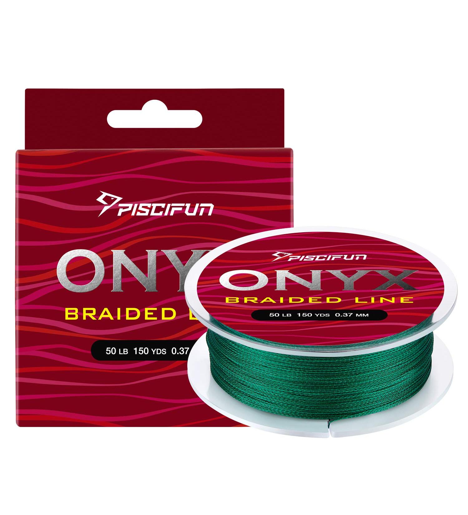 Piscifun Onyx Braided Fishing Line 30LB | Abrasion Resistant Superline | 547Yds Green - High Performance PE Fishing Lines - Buy Online on GoSupps.com