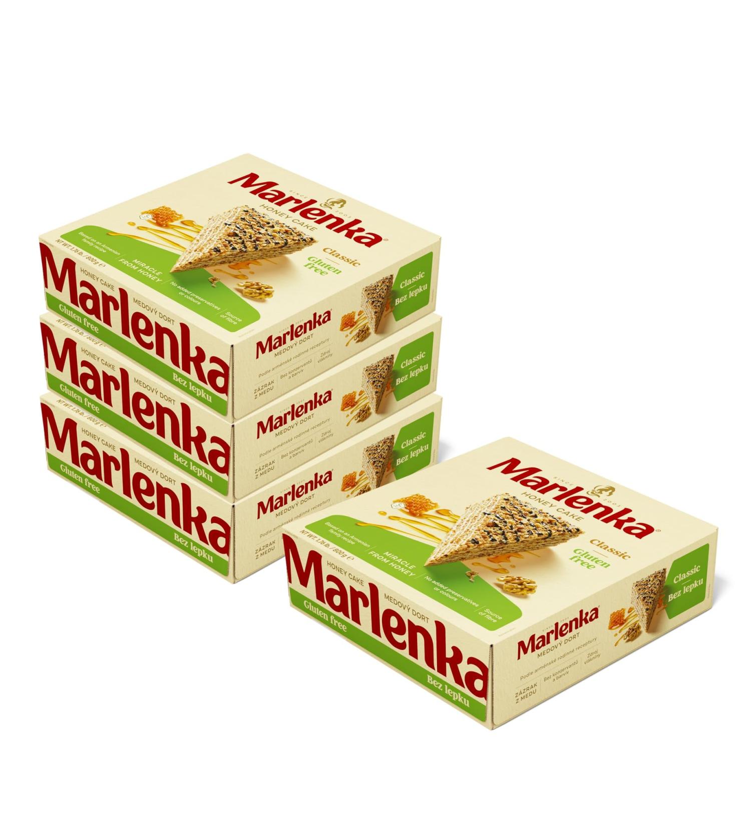 MARLENKA 4pack for the price of 3 Glutenfree HoneyWalnut Cake 4 x 800 g - Buy Online on GoSupps.com