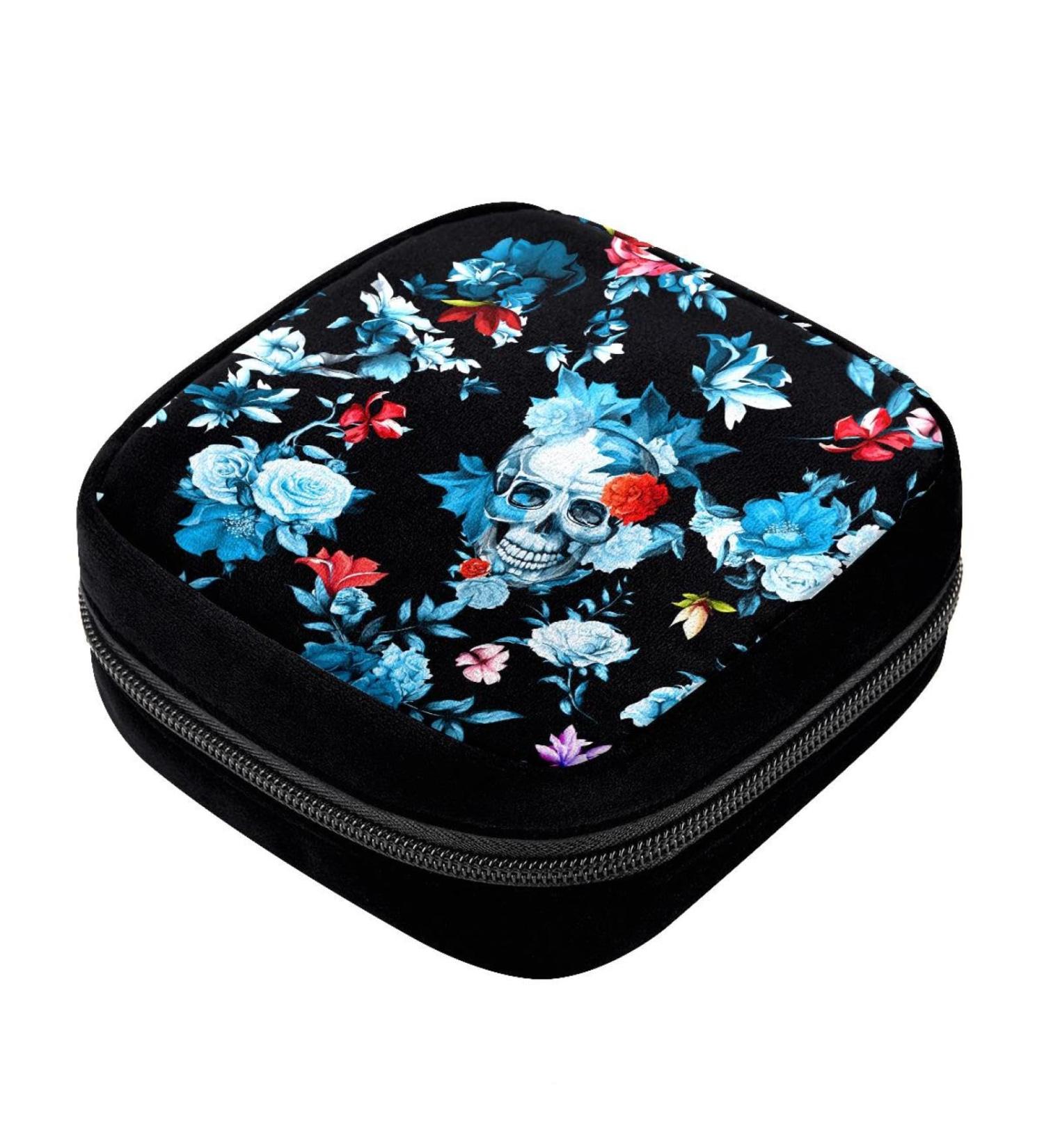 GIAPB Period Bag - Blue Skull Period Storage & Makeup Pouch - Buy Online on GoSupps.com