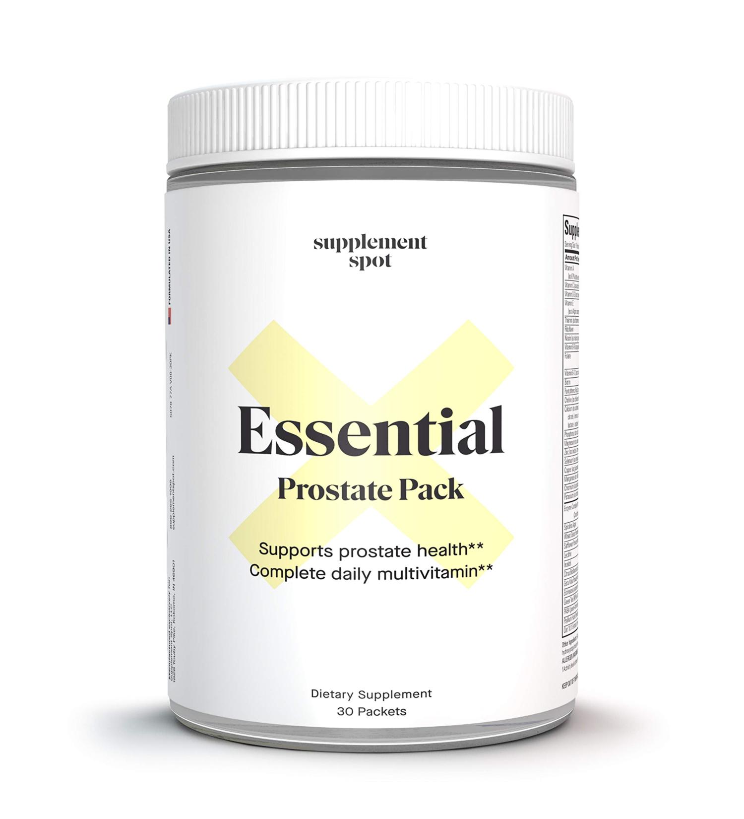 Essential Prostate Health Pack - Daily Multivitamin Supplements for Men w/Saw Palmetto Vitamins Minerals - Daily Multivitamin for Men to Support Prostate & Overall Health - 30 Packets - Buy Online on GoSupps.com
