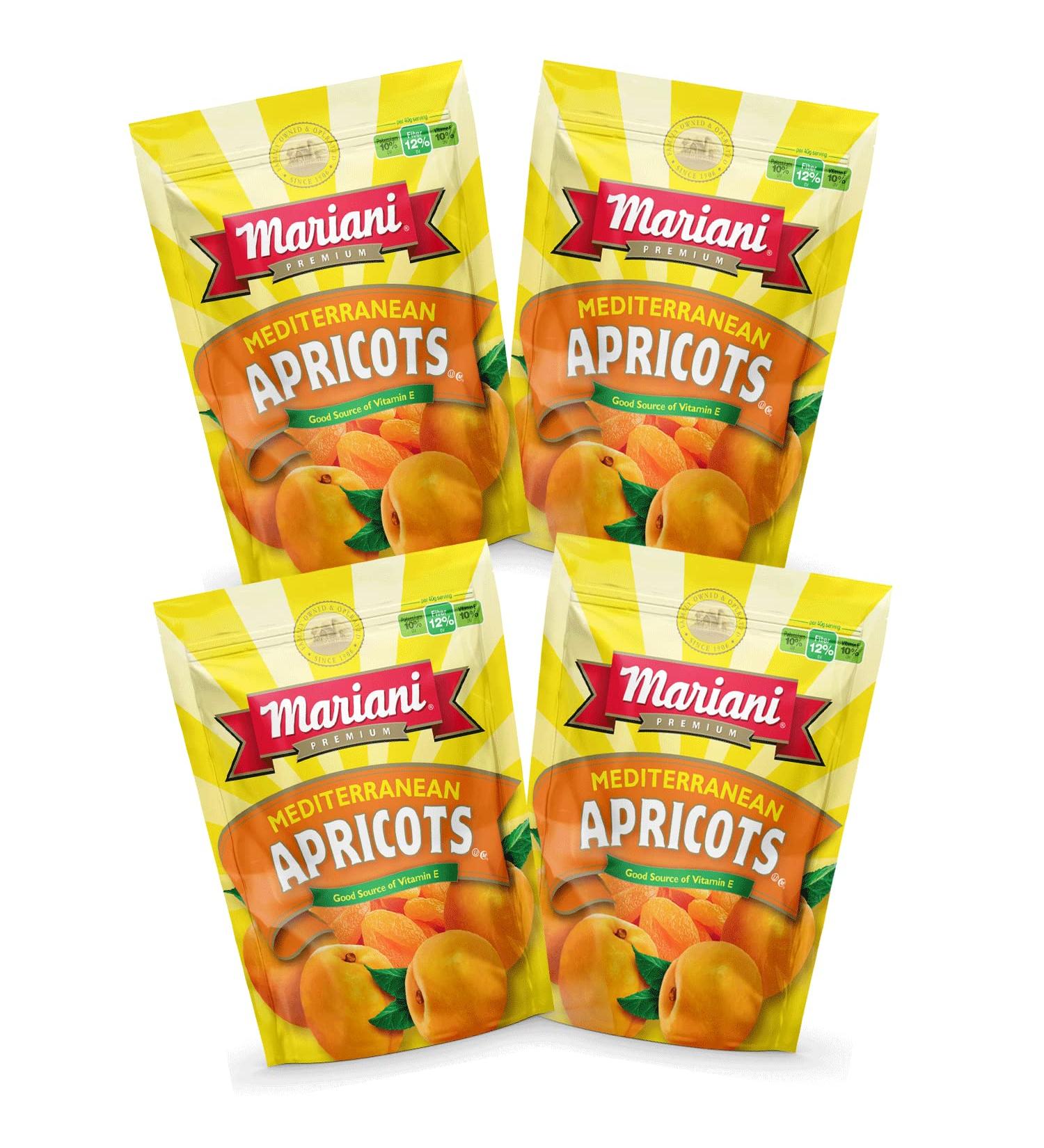 Mariani Dried Apricots - No Sugar Added, Gluten Free, Vegan, Non-GMO Healthy Snacks (6oz, Pack of 4) - Buy Online on GoSupps.com