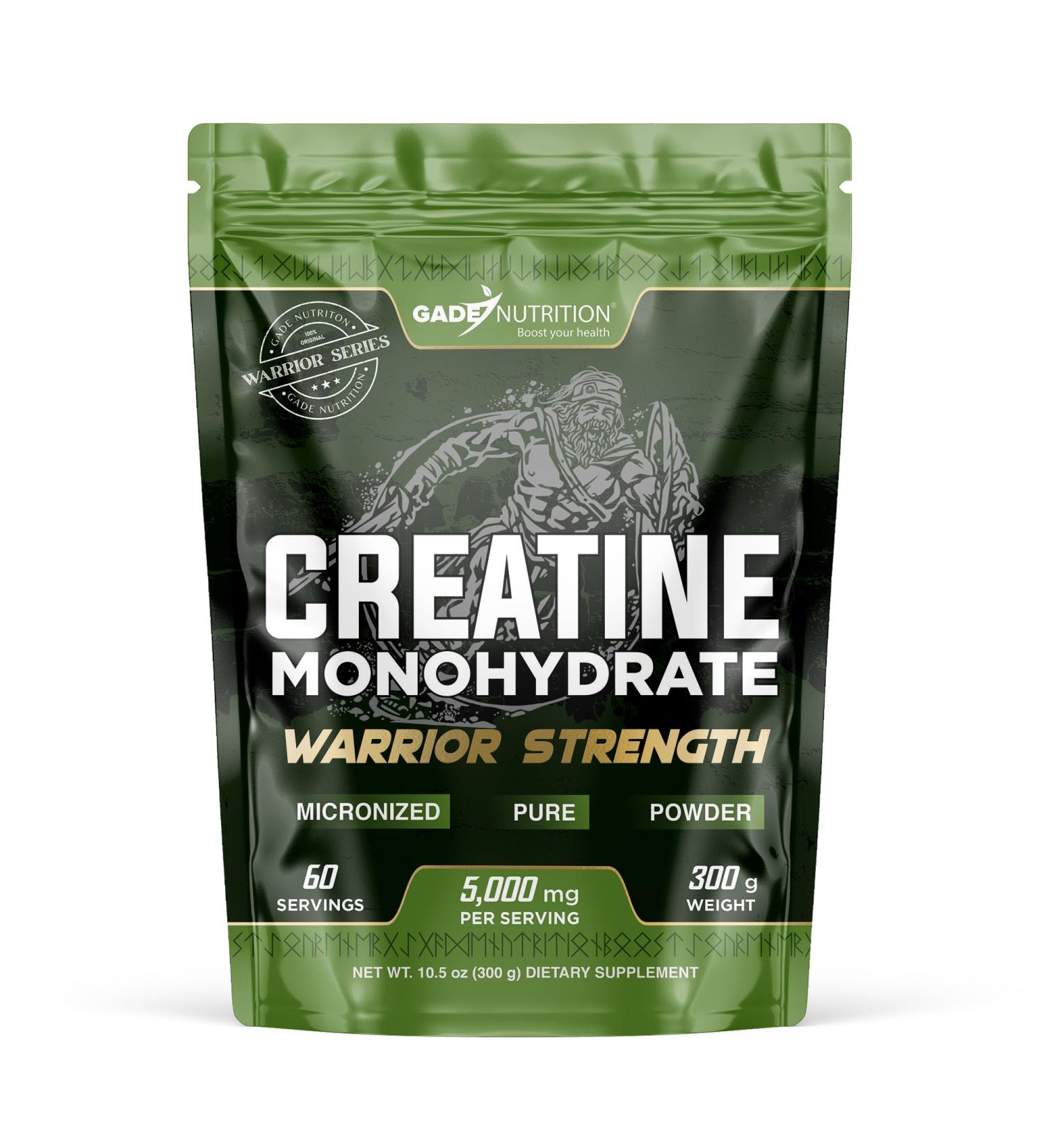 Gade Nutrition Creatine Monohydrate Powder 300g | 5000mg Per Serving | 60 Days Supply | Unflavored Micronized Pure Made in The USA 10.5 Ounce (Pack of 1) - Buy Online on GoSupps.com