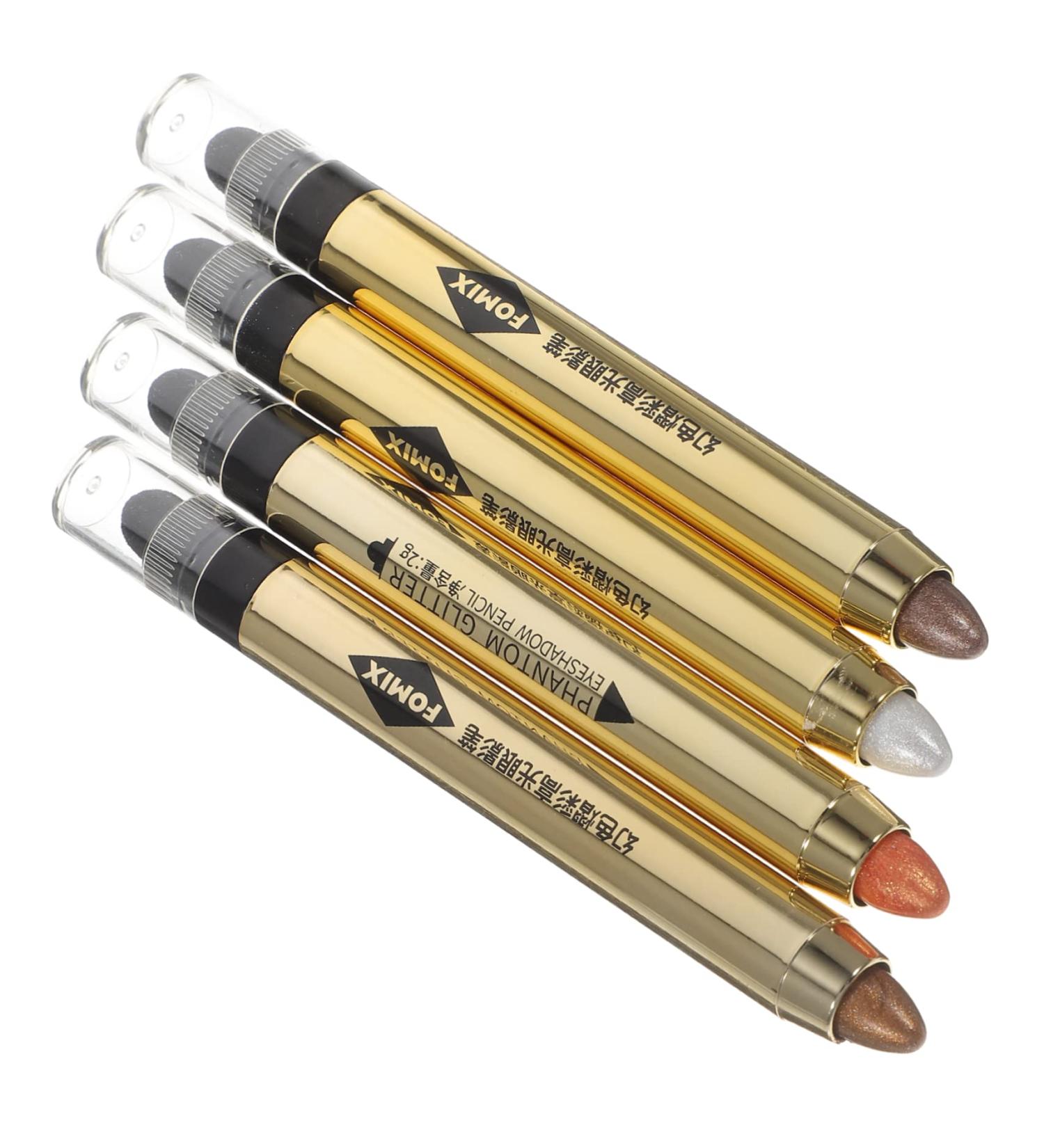 MUSISALY 4pcs Highlighter Eyeshadow Pencil Glitter Eye Shadow Metallic Eyeshadow Girl Makeup Supplies Plastic - Buy Online on GoSupps.com