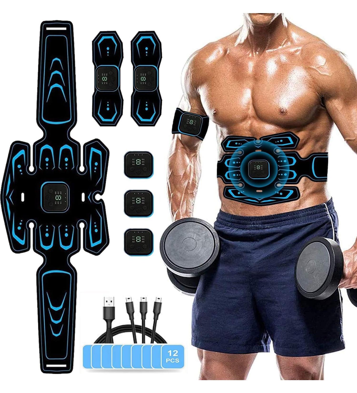 Hongxian EMS Abdominal Muscle Trainer - Portable Belly Belt with 8 Modes & 19 Intensities for Effective Ab Workout | International Shipping Available - Buy Online on GoSupps.com