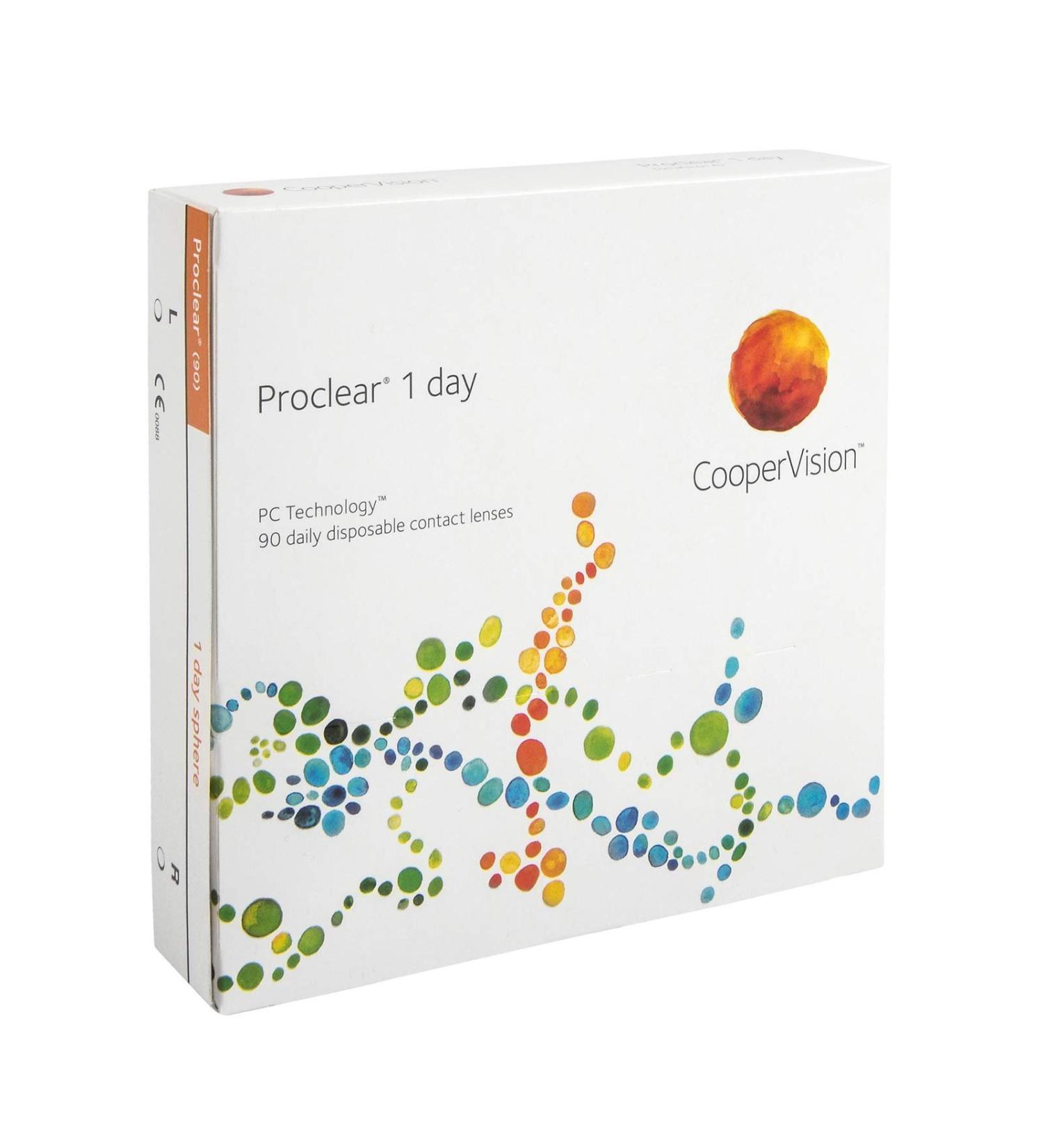 Proclear 1 Day daily lenses soft 90 pieces / BC 8.7 mm / DIA 14.2 / -9.50 diopters