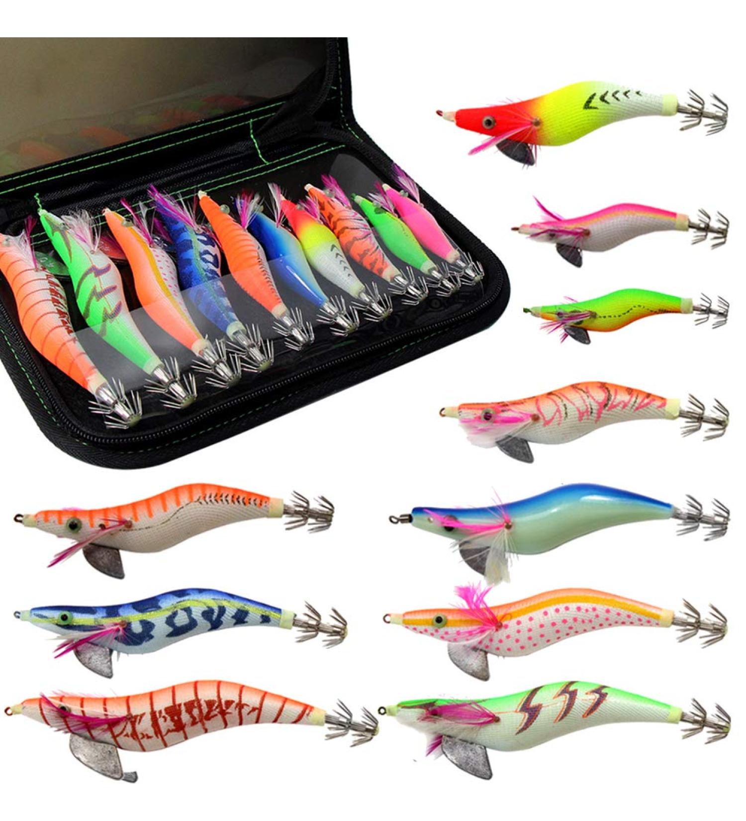 Buy Croch 10x Squid Jig Shrimp Lures for Tihtenfish Fishing - Top Quality Artificial Lures in Multiple Sizes | International Shipping Available - Buy Online on GoSupps.com
