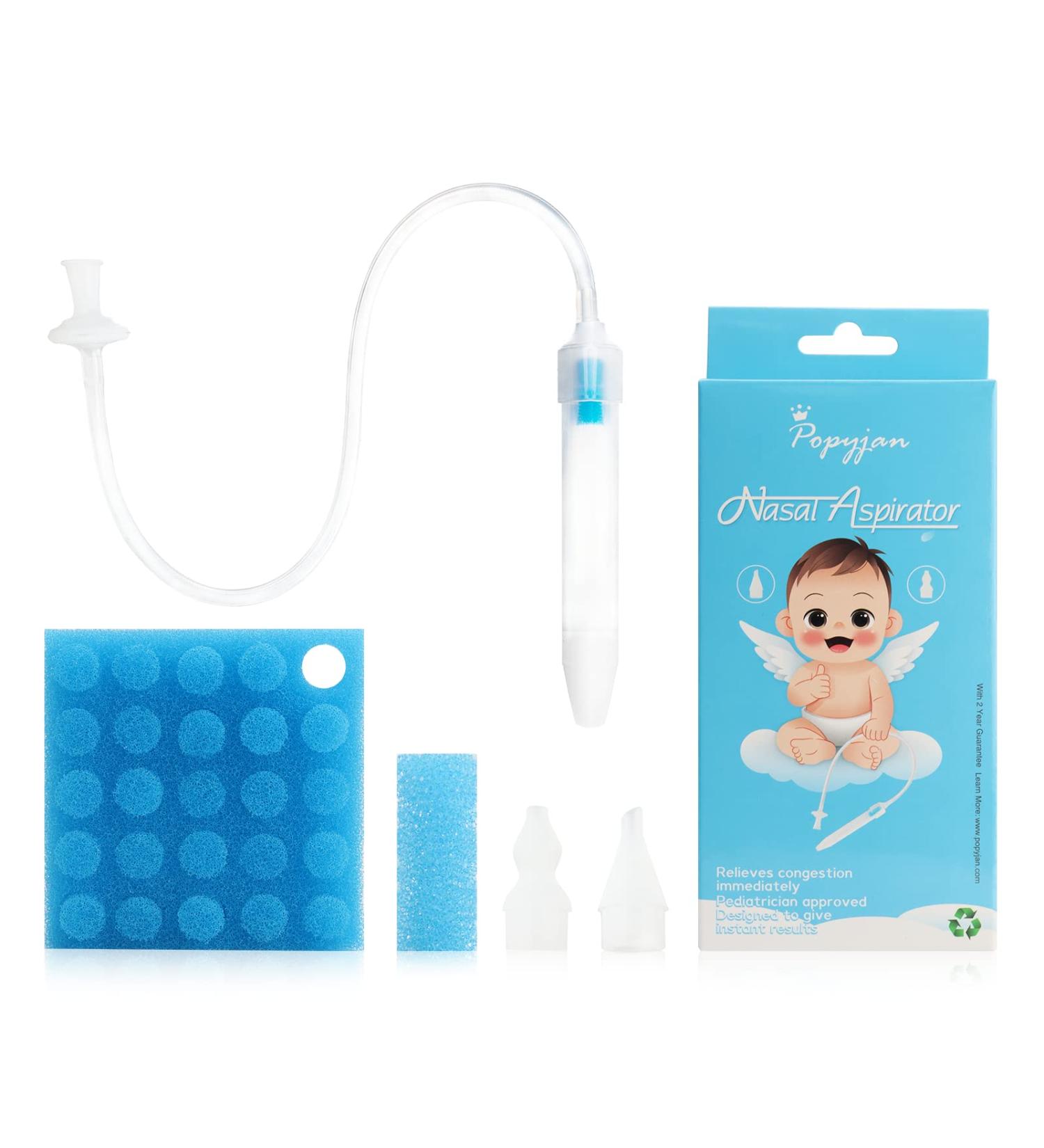 Baby Nasal Aspirator - Gentle Infant Nose Sucker for Newborns with 24 Filters - Fast, Reusable Mucus Aspirator and Nose Cleaner - Buy Online on GoSupps.com